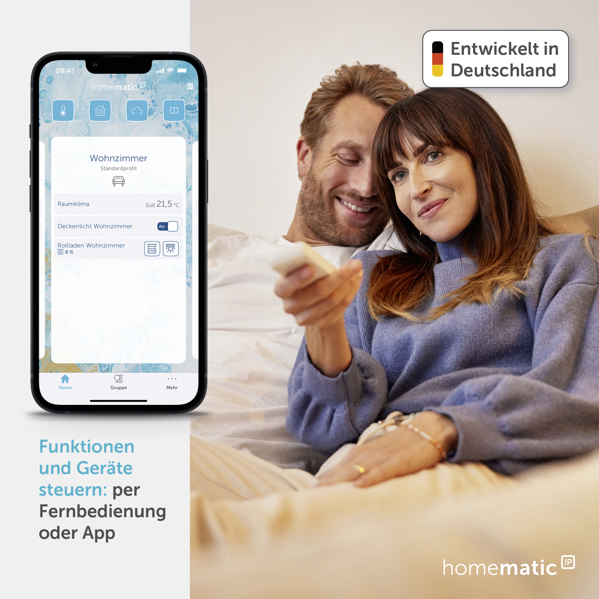 HOMEMATIC IP Smart Home 142307A0 Fernbedienung, 8 Tasten