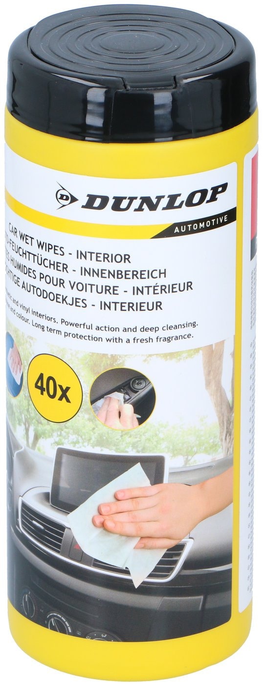 DUNLOP Auto Feuchtreinigungstücher, 40 Stück, Vanille Geruch DUNLOP Auto Feuchtreinigungstücher, 40 Stück, Vanille Geruch