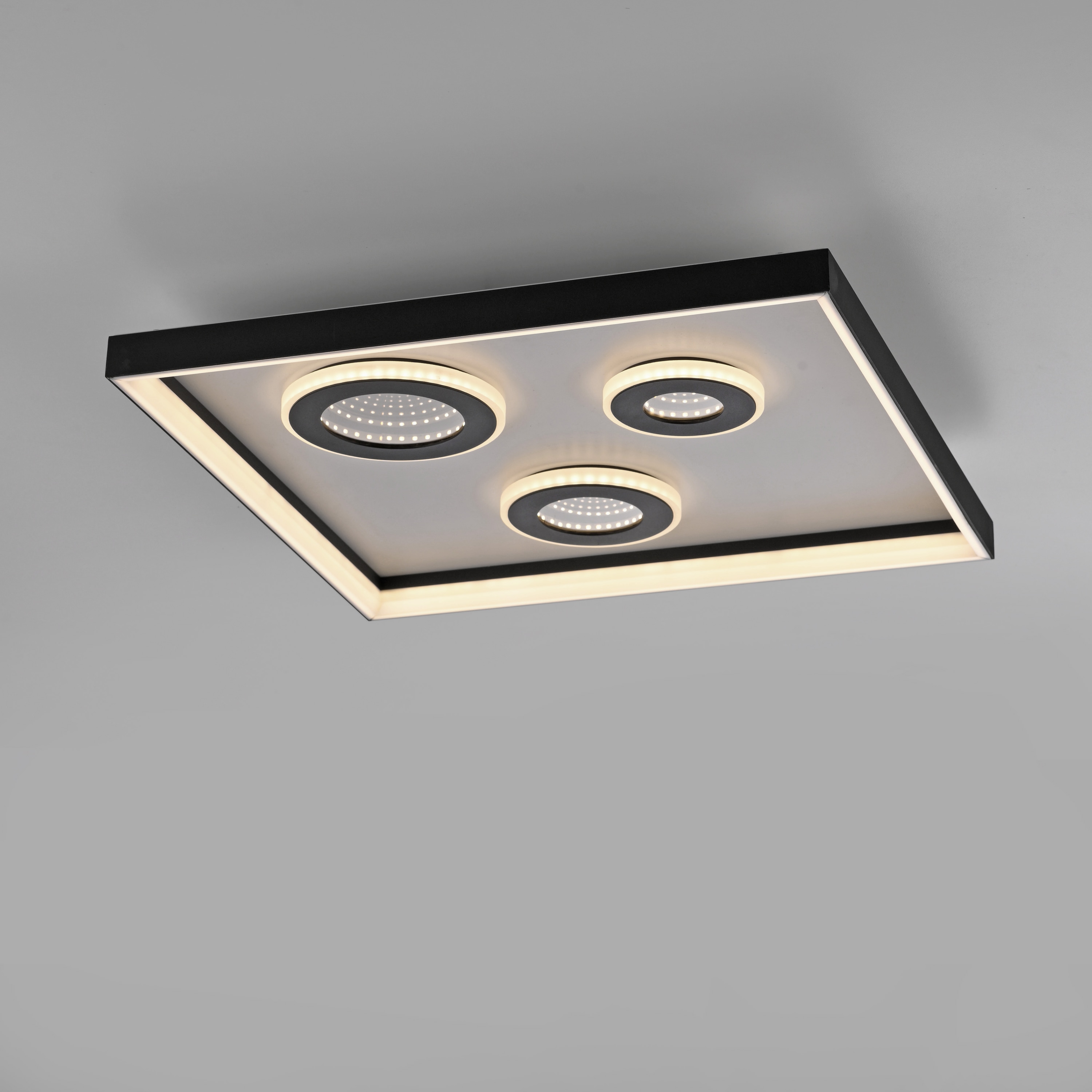 PAUL NEUHAUS LED-Deckenleuchte 6856-18 schwarz, 32 W, 4000 lm, CCT, Fernbedienung