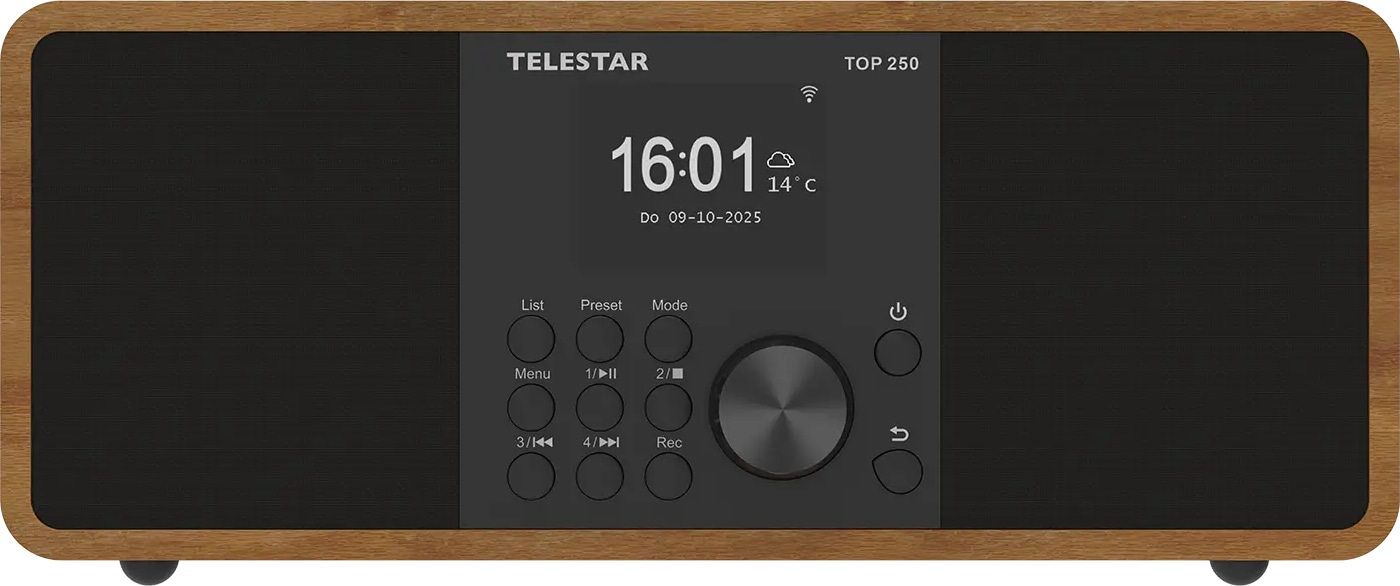 TELESTAR Internetradio TOP 250, DAB+/UKW, Bluetooth, Holzoptik
