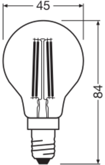 OSRAM LED-Lampe Retrofit, 3,4 W, E14, 2700 K, EEK: D, 470 lm, IP20, warmweiß