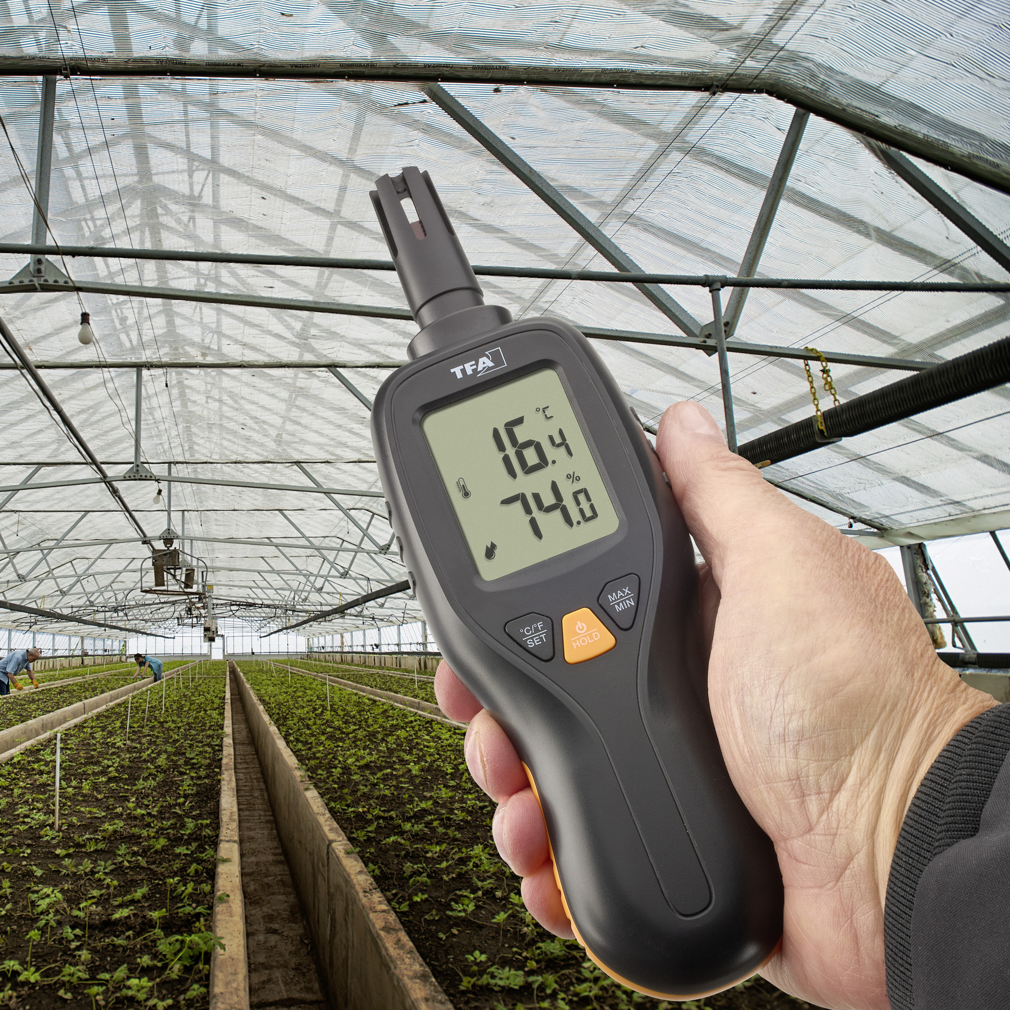 TFA Digitales Profi-Thermo-Hygrometer, schwarz
