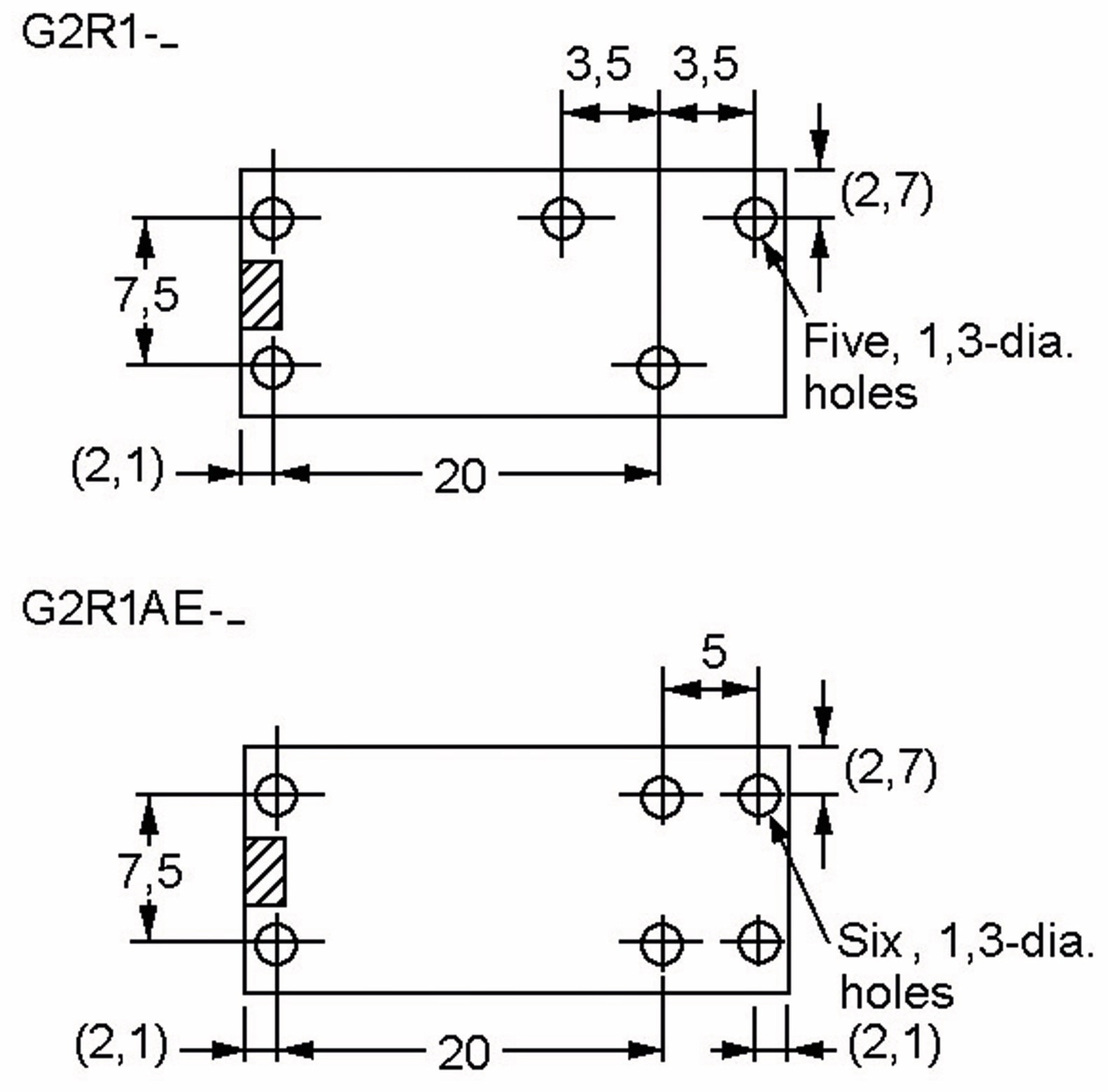 OMRON Relais G2R2E-12, print, 2xUM, 12 V-, 5 A