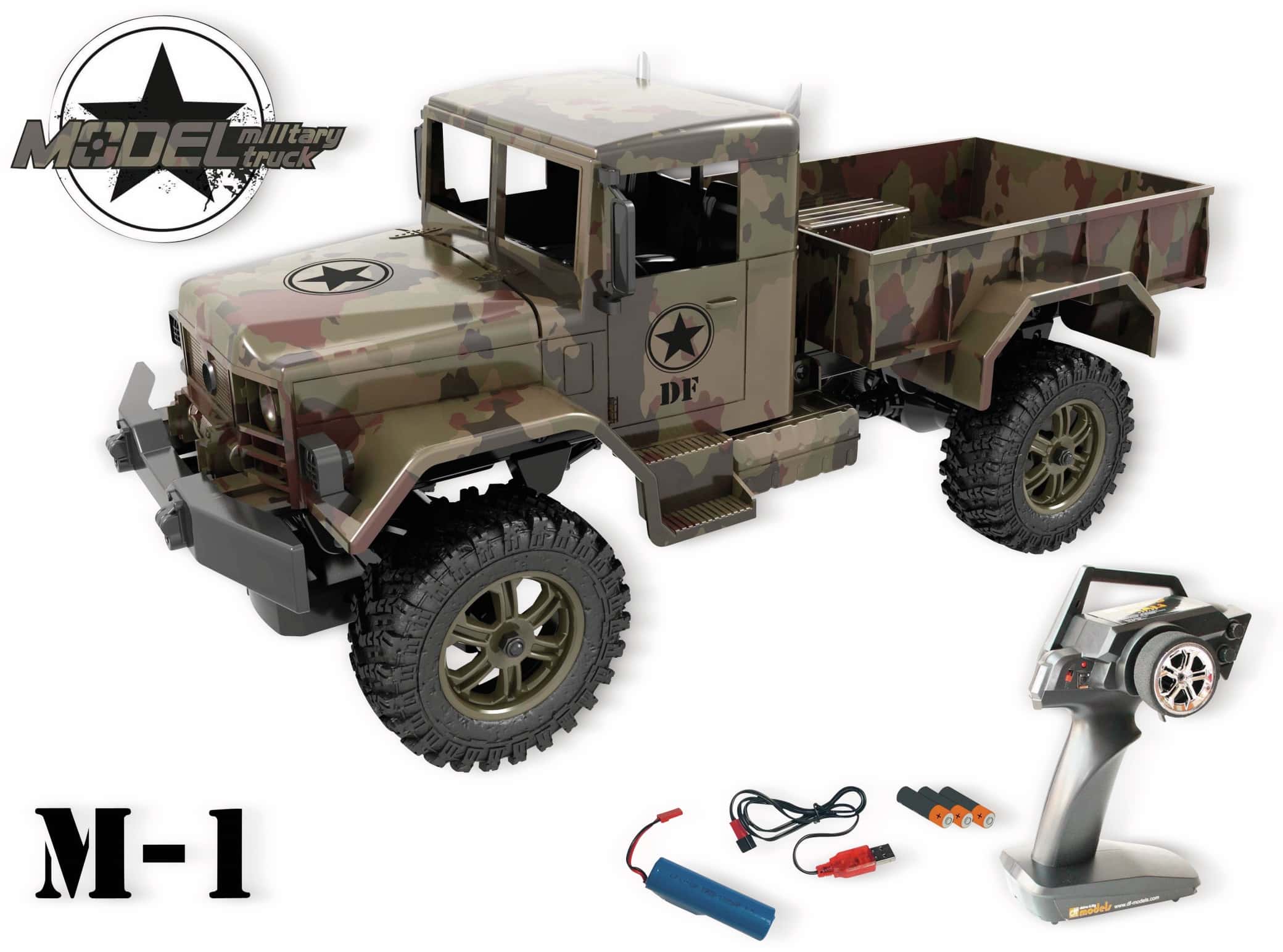 df models M1 Military Truck, 100 % RTR, 1:12 Scale