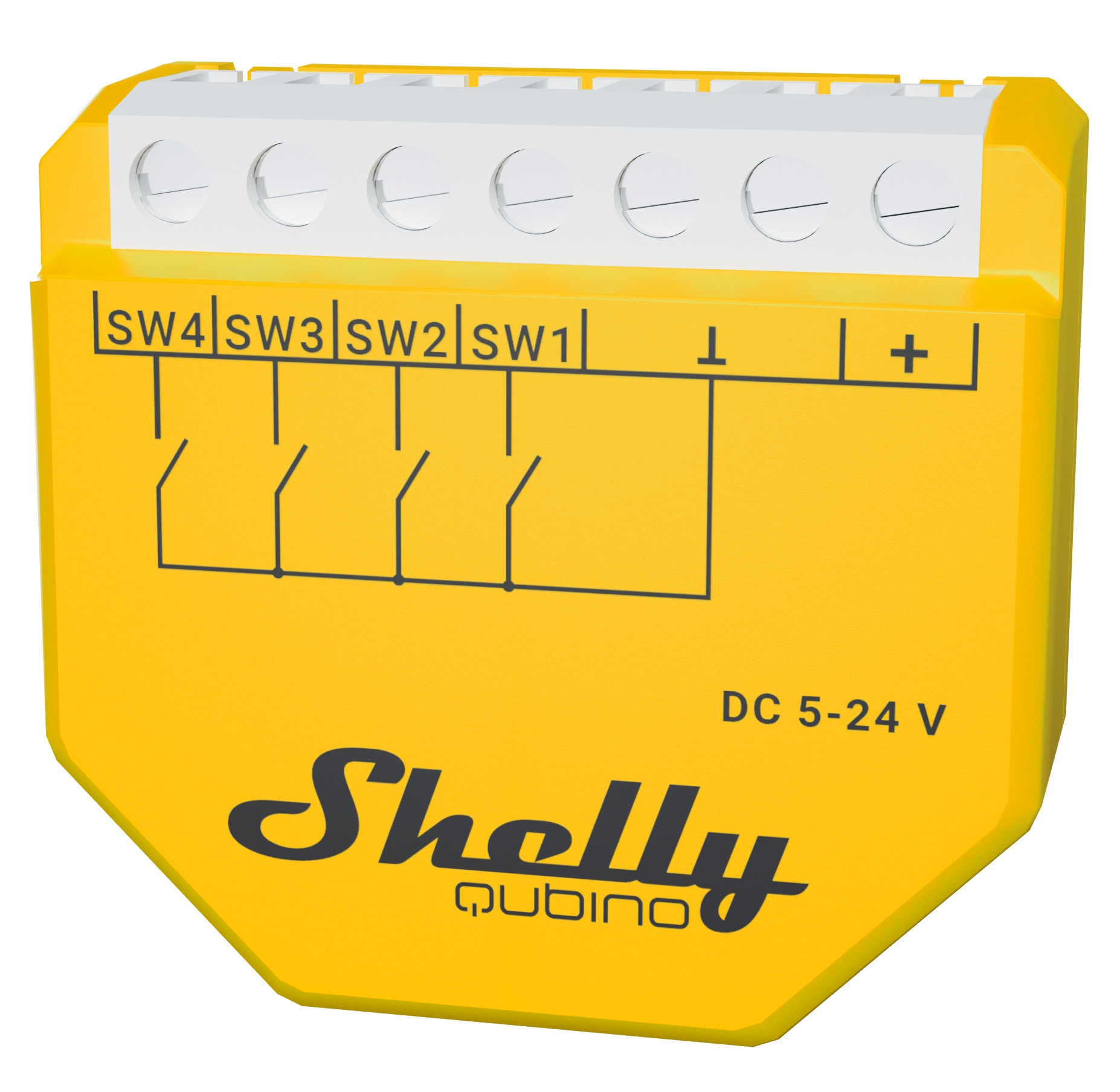 SHELLY Szenenaktivierer Wave i4 DC, Unterputz, gelb, 2 Stück