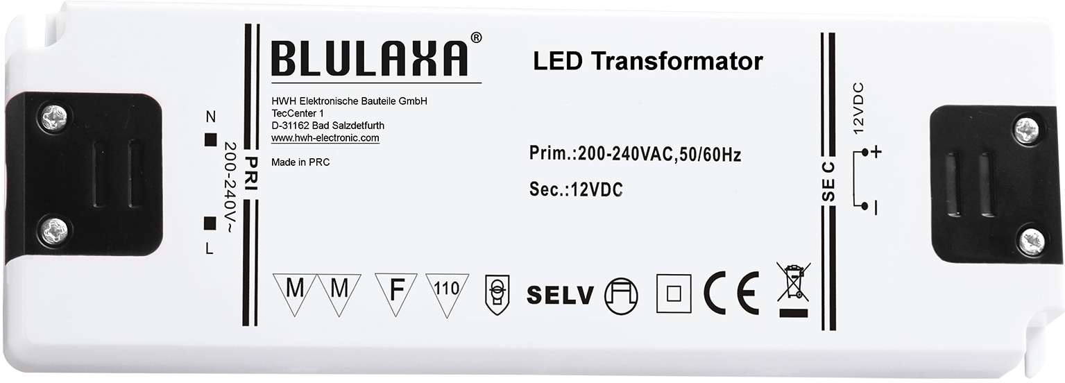 BLULAXA LED Netzteil, 30 W für 12 V- LED-Lampen u. Stripes