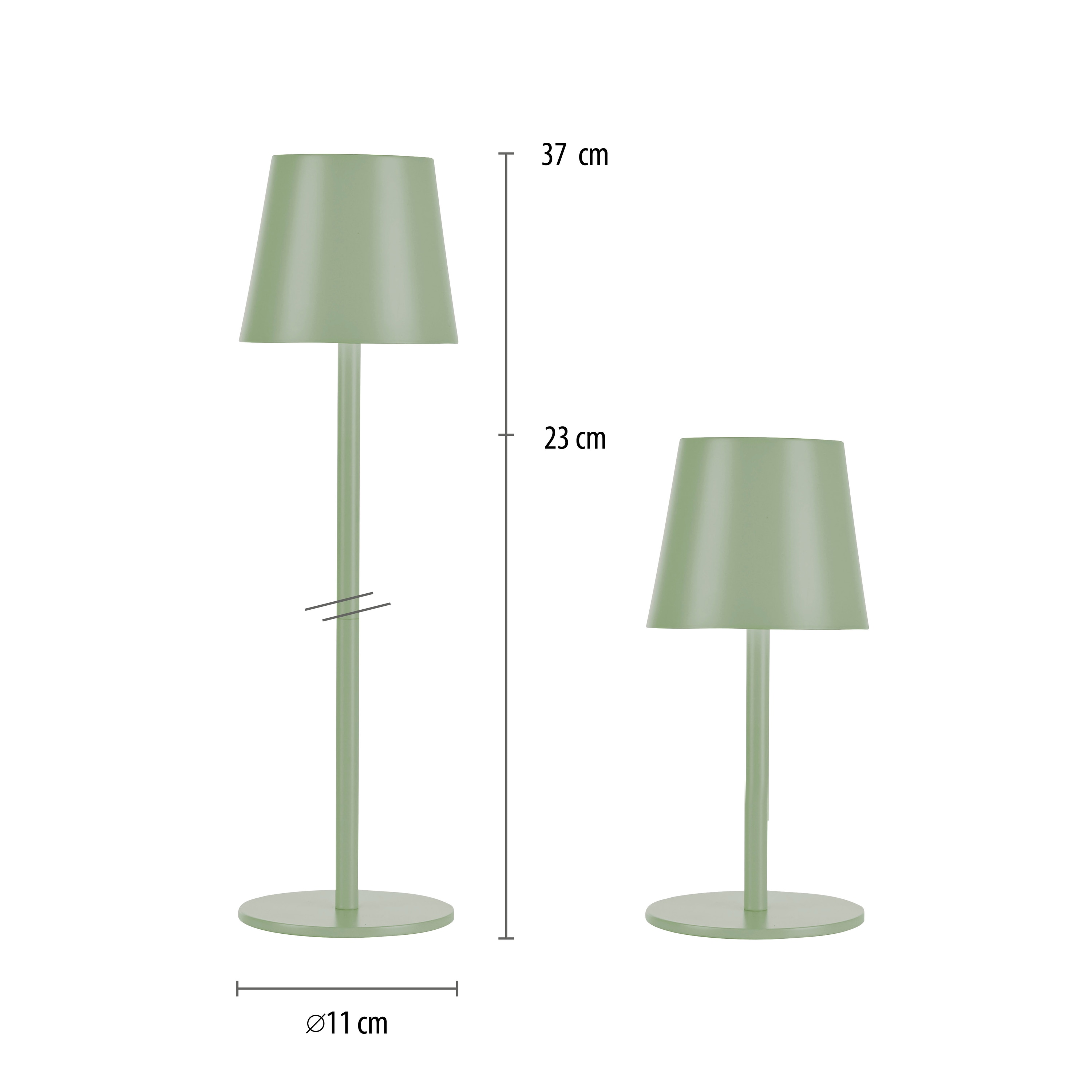 JUST LIGHT LED-Akku-Tischleuchte 19250-43 grün, 2,5 W, 320 lm, 3000 K, IP54 JUST LIGHT LED-Akku-Tischleuchte 19250-43 grün, 2,5 W, 320 lm, 3000 K, IP54