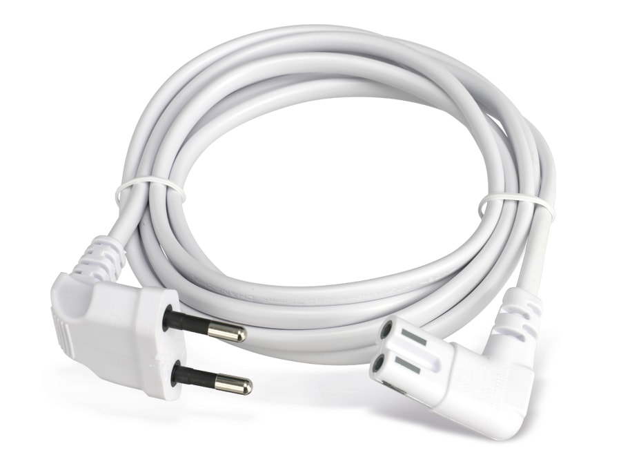 GOOBAY Euro-Netzkabel, weiß, 2 m GOOBAY Euro-Netzkabel, weiß, 2 m