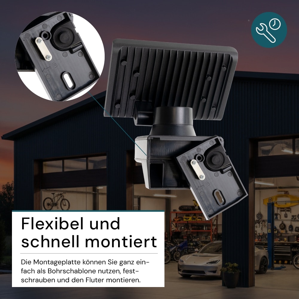 LUXULA LED-Fluter LX400191, 20 W, 2100 lm, 4000 K, schwarz LUXULA LED-Fluter LX400191, 20 W, 2100 lm, 4000 K, schwarz