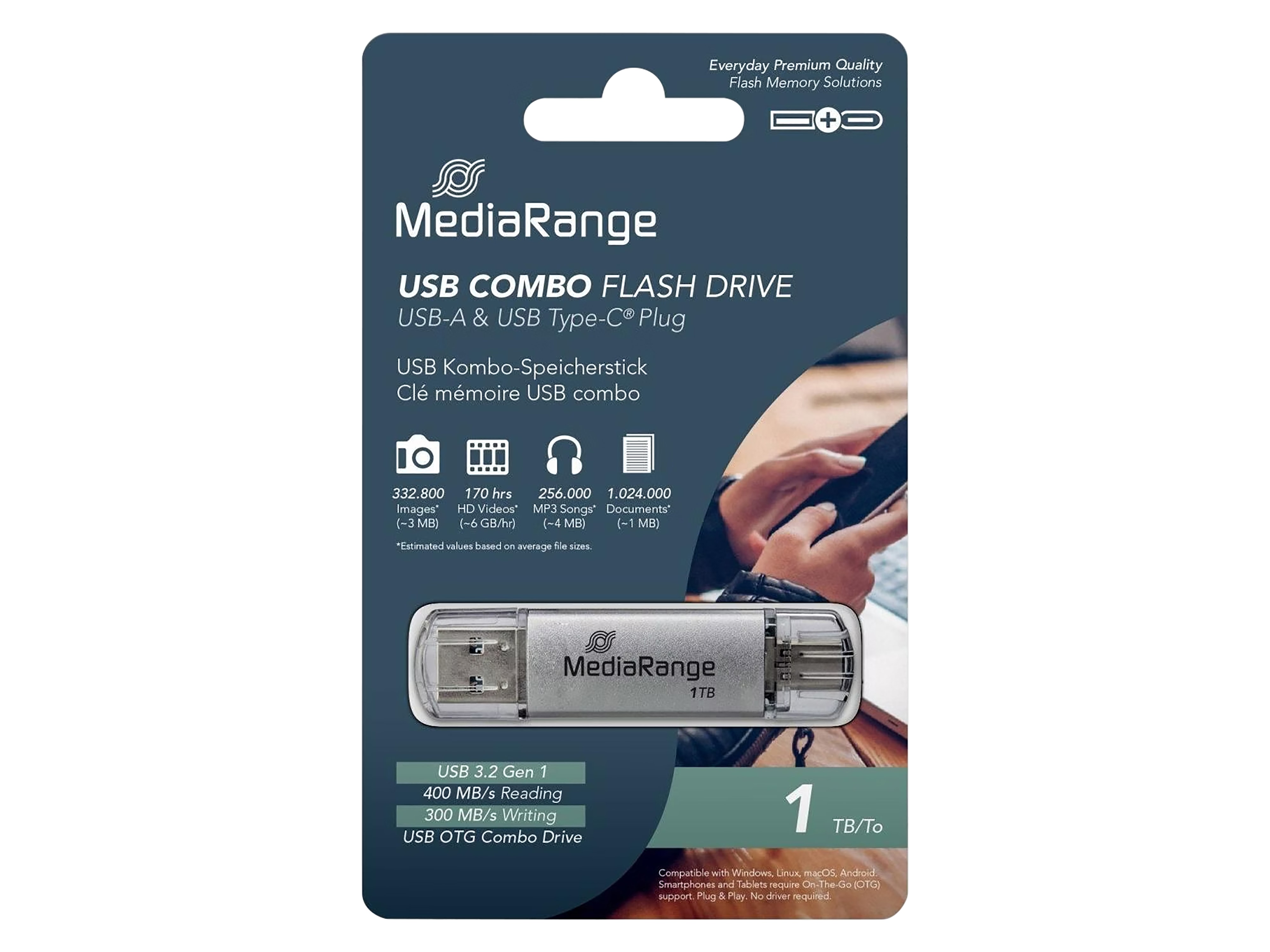 MEDIARANGE USB-Stick MR941 USB 3.2, 1TB MEDIARANGE USB-Stick MR941 USB 3.2, 1TB