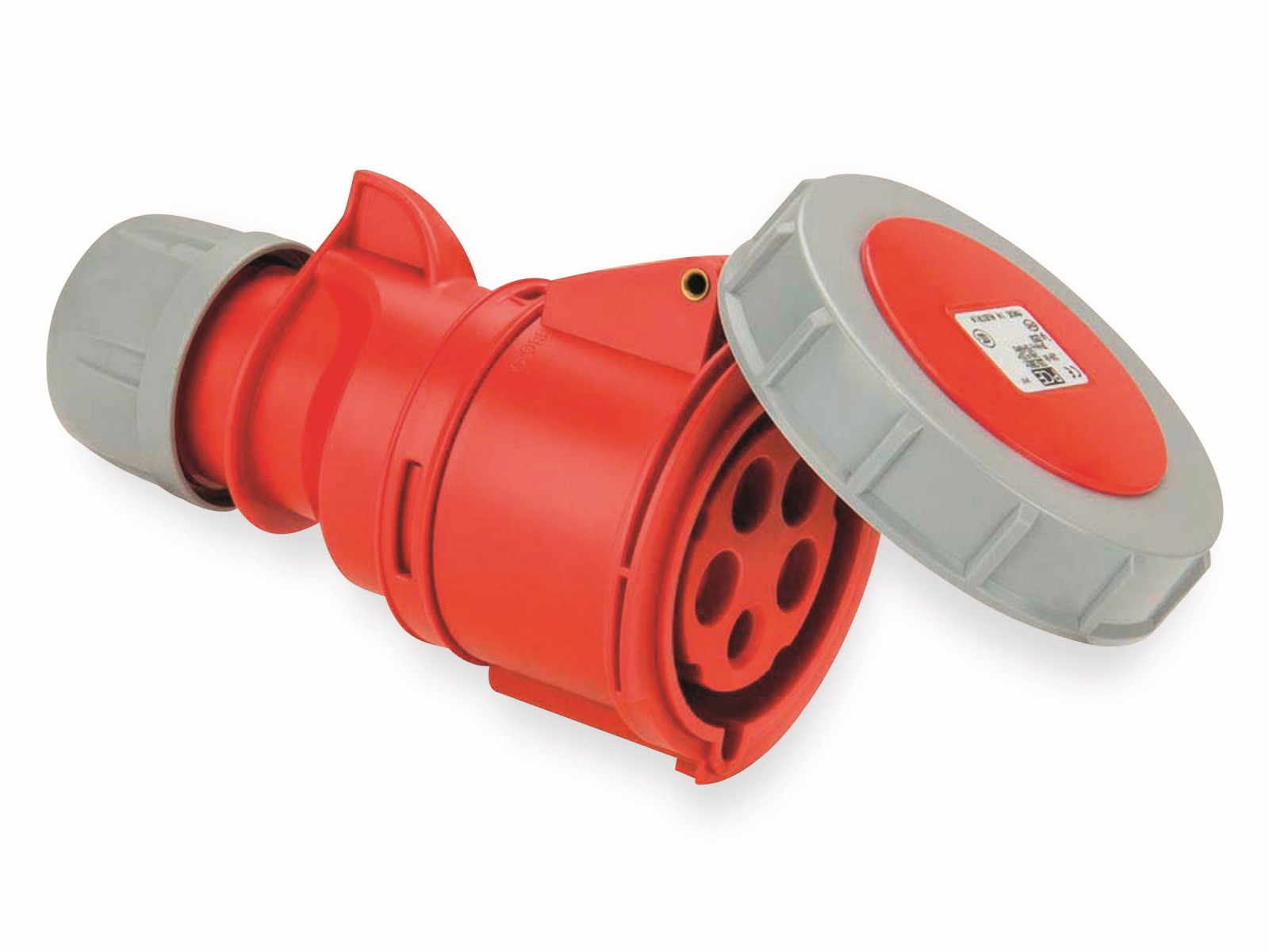 PCE CEE-Kupplung Shark, 32A, 5-polig, 400 V, IP67 PCE CEE-Kupplung Shark, 32A, 5-polig, 400 V, IP67