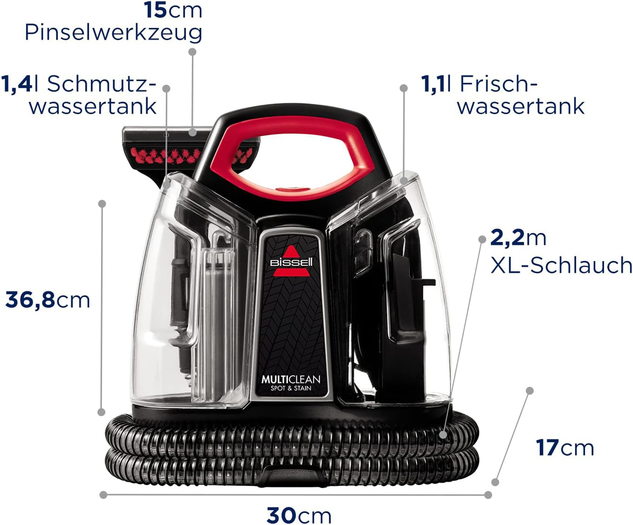 BISSELL Nass-Trockensauger MultiClean Spot & Stain, 4720M BISSELL Nass-Trockensauger MultiClean Spot & Stain, 4720M