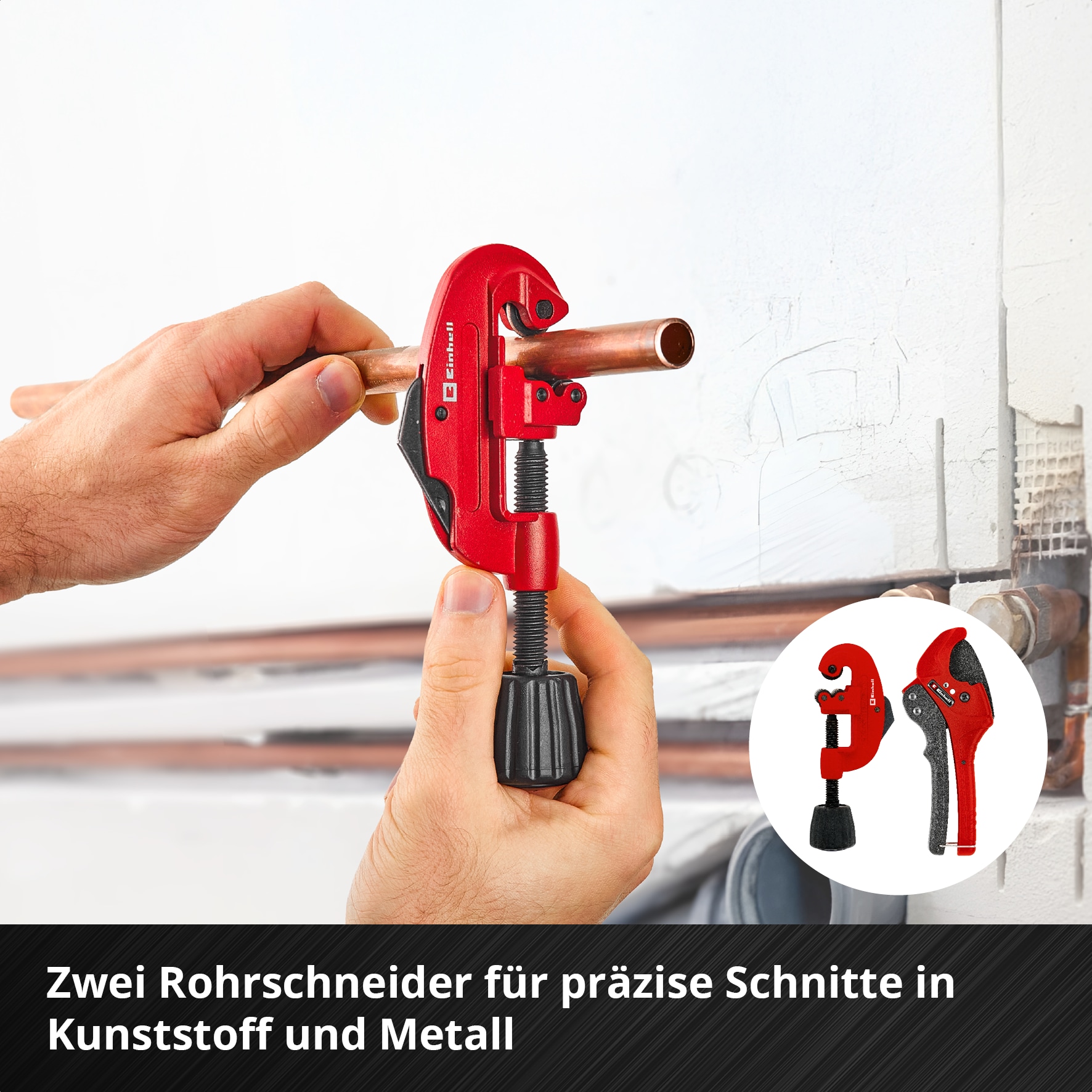 EINHELL E-Case-Einleger Sanitärinstallation Klempner-Set, 370527, 8-teilig