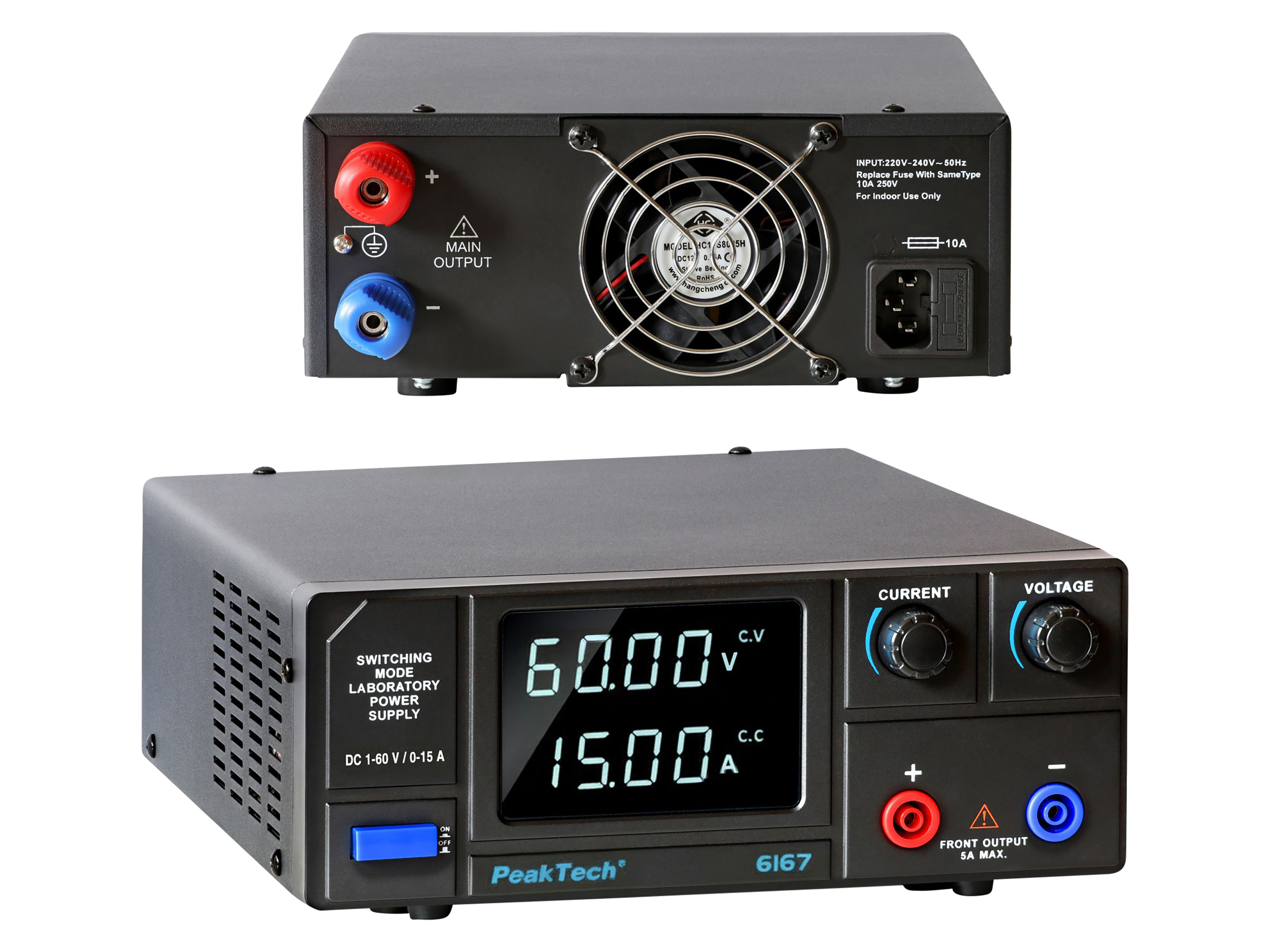 PEAKTECH Labornetzgerät P 6167, 1...60 V, 0...15 A, 900 W PEAKTECH Labornetzgerät P 6167, 1...60 V, 0...15 A, 900 W