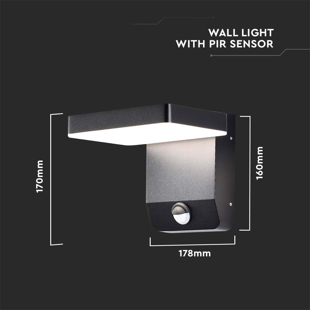 V-TAC LED-Fluter VT-11020S, EEK: E, 17 W, 2520 lm, 3000 K, Sensor, schwarz V-TAC LED-Fluter VT-11020S, EEK: E, 17 W, 2520 lm, 3000 K, Sensor, schwarz
