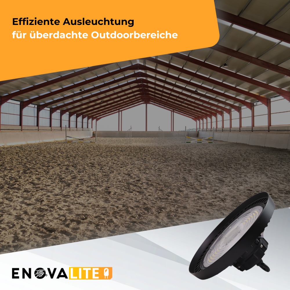 ENOVALITE LED-HighBay-Leuchte, UFO, EEK: C, 200W, 34000lm, 5000K, schwarz ENOVALITE LED-HighBay-Leuchte, UFO, EEK: C, 200W, 34000lm, 5000K, schwarz