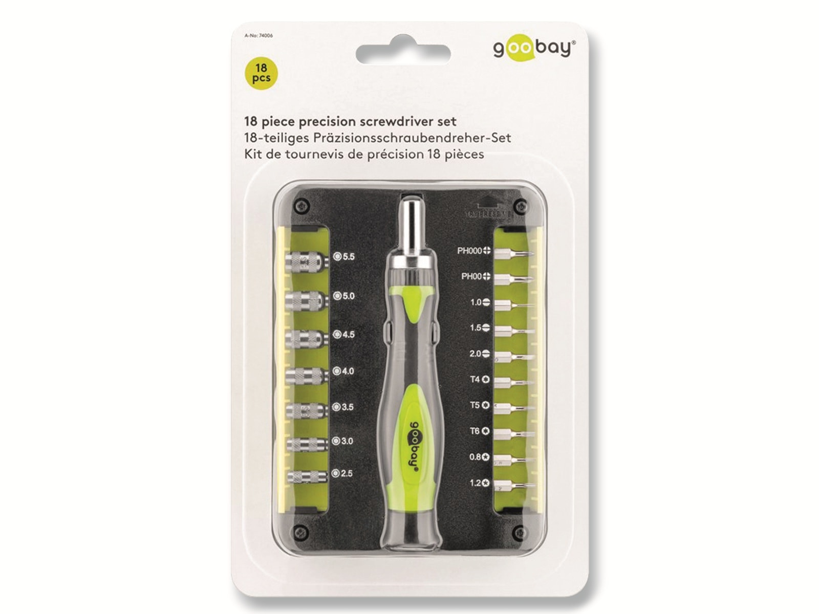 goobay Präzisionsschraubendreher-Set 74006, 18-teilig goobay Präzisionsschraubendreher-Set 74006, 18-teilig