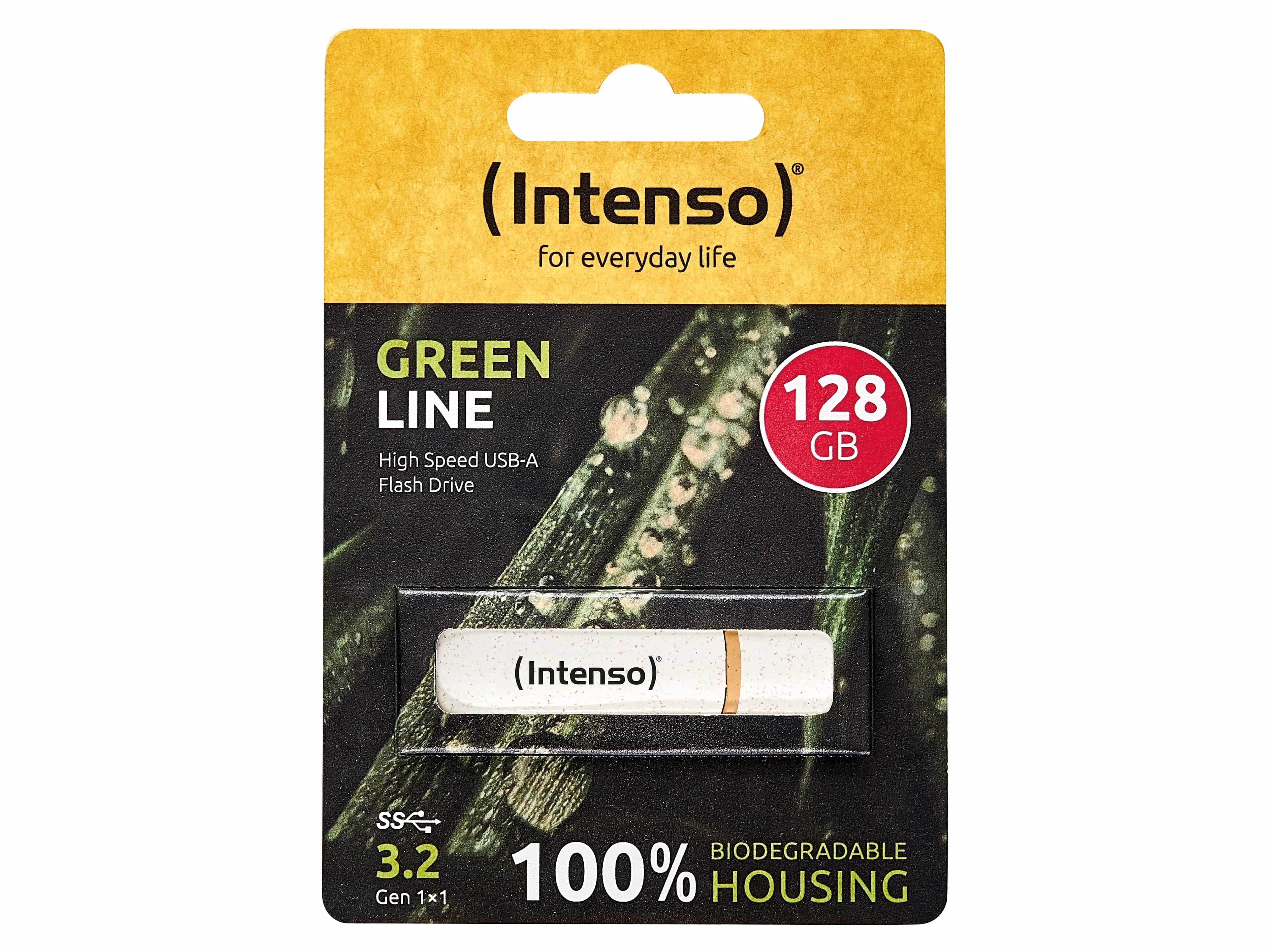 INTENSO USB-Stick Green Line 3540491 USB 3.2 128GB INTENSO USB 3.2-Stick INTENSO Green Line, 128 GB, beige/braun