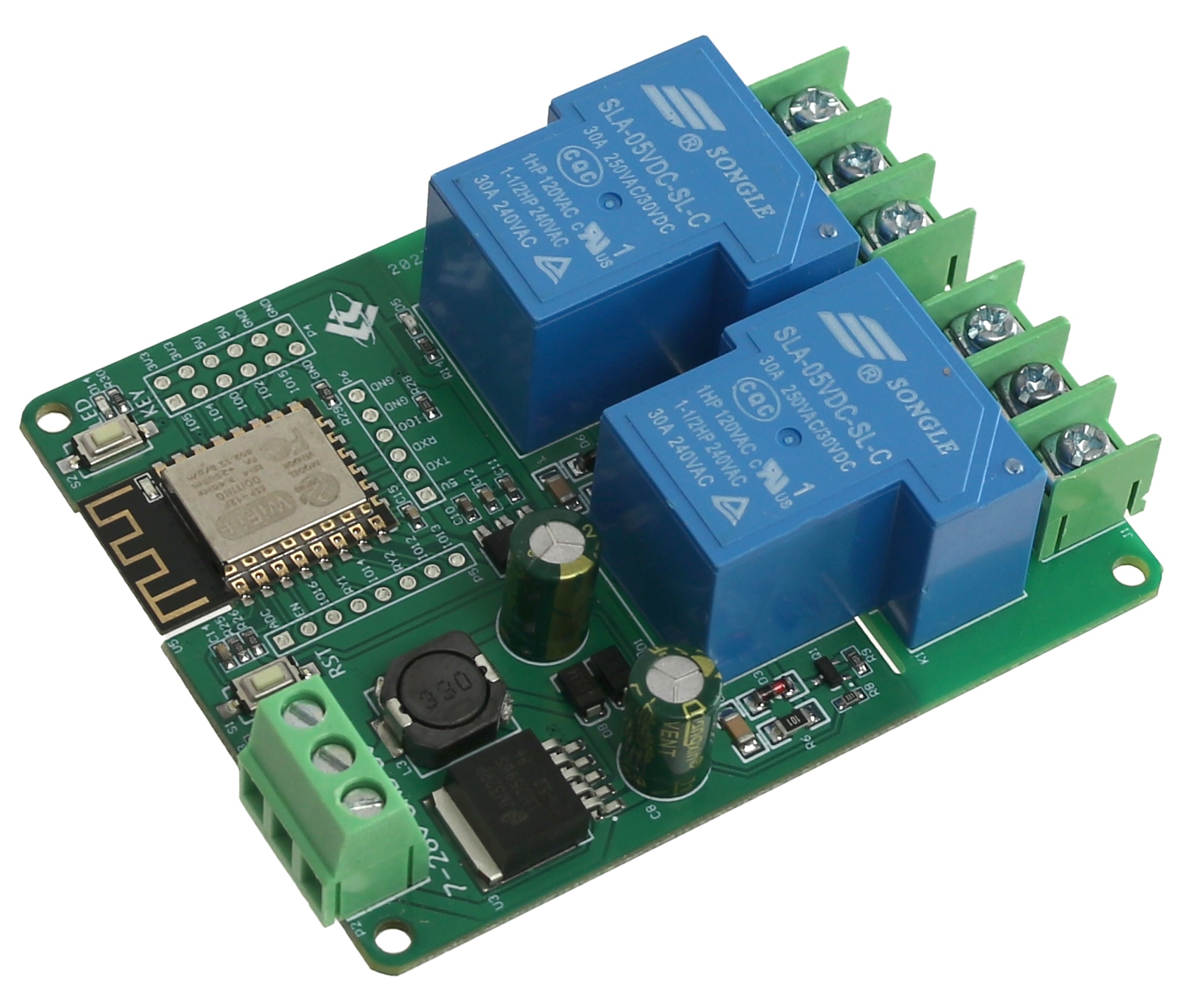 DAYPOWER Relaismodul ESP12-2R-30A-D5, 2-Kanal