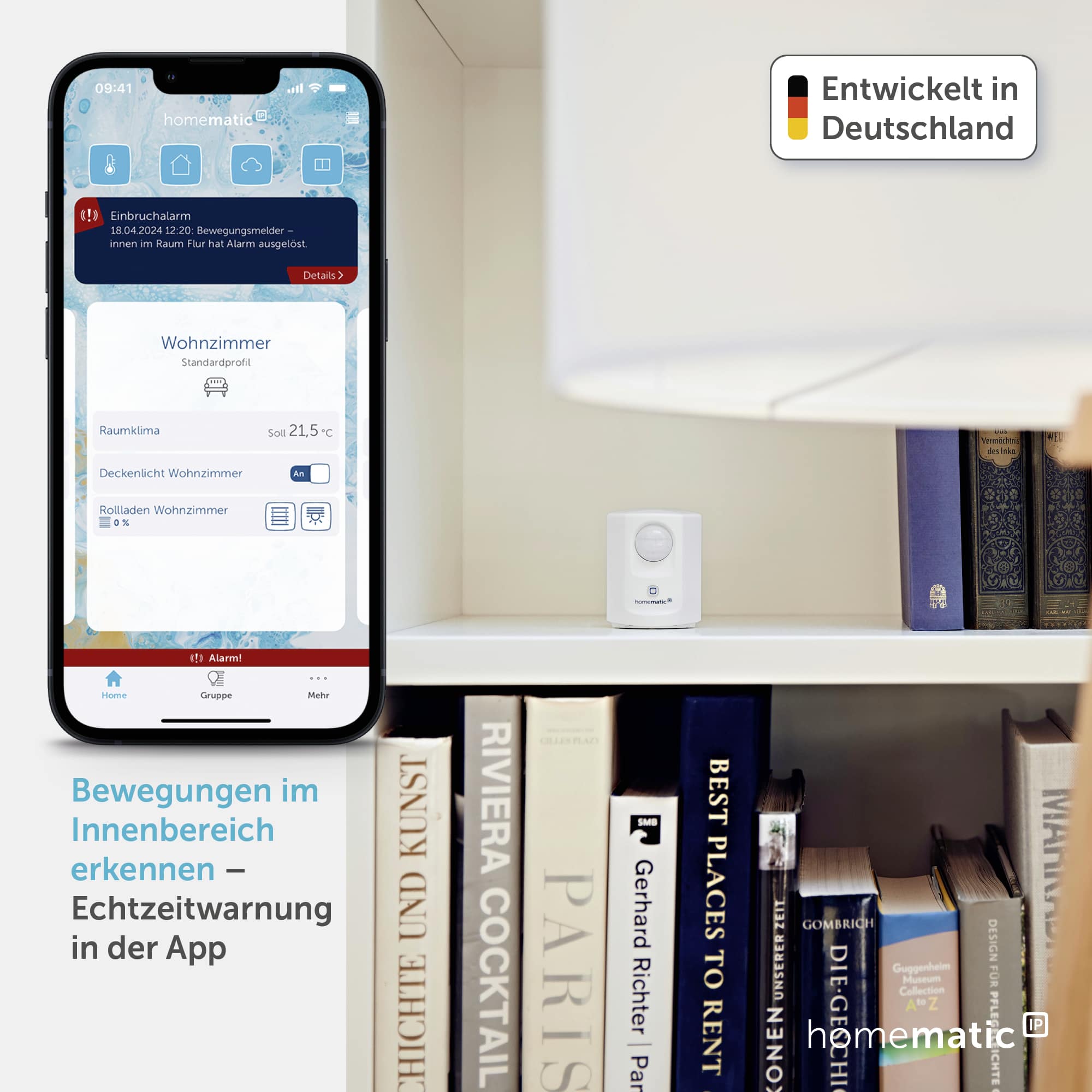 HOMEMATIC IP Smart Home 142722A0 Bewegungsmelder, weiß