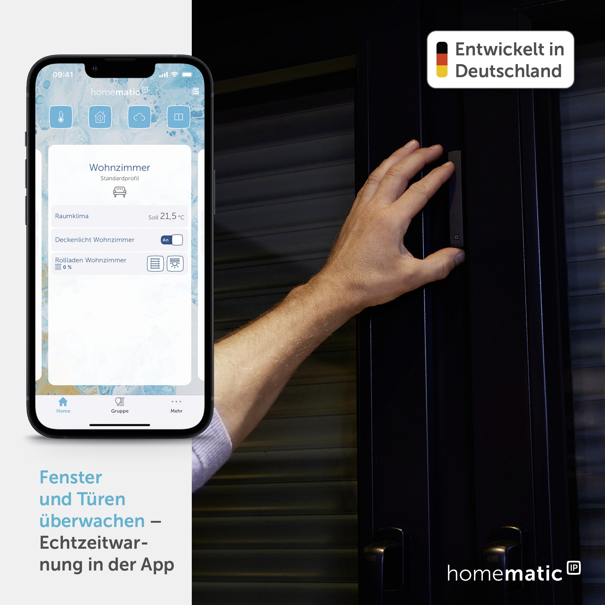 HOMEMATIC IP 160027A0, Fenster- und Türkontakt, optisch, anthrazit