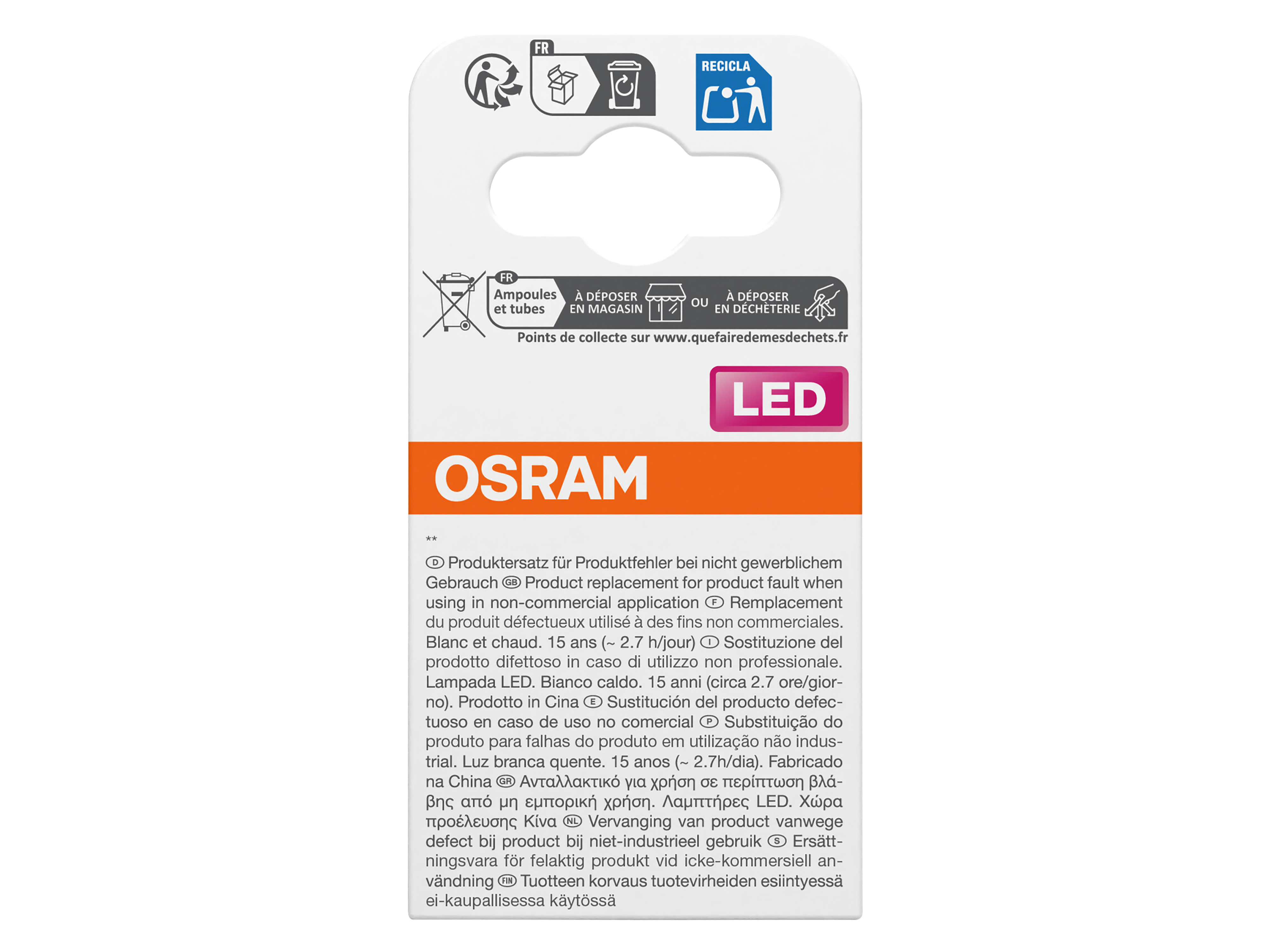 OSRAM LED-Lampe STAR, GU5.3, 3,4 W, 2700 K, EEK: E, 345 lm, IP20, warmweiß