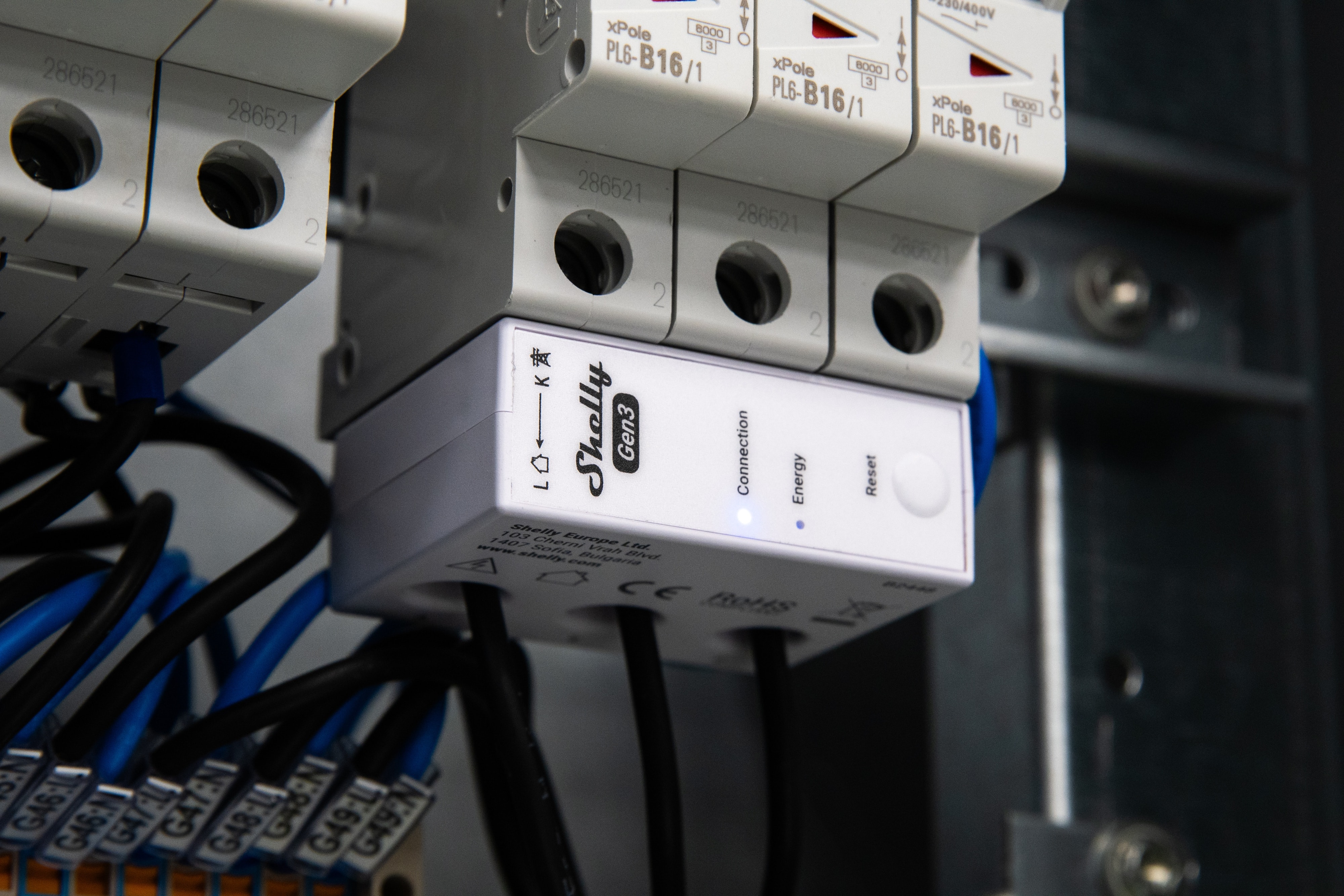 SHELLY WLAN-Stromzähler 3EM-63T Gen3, weiß