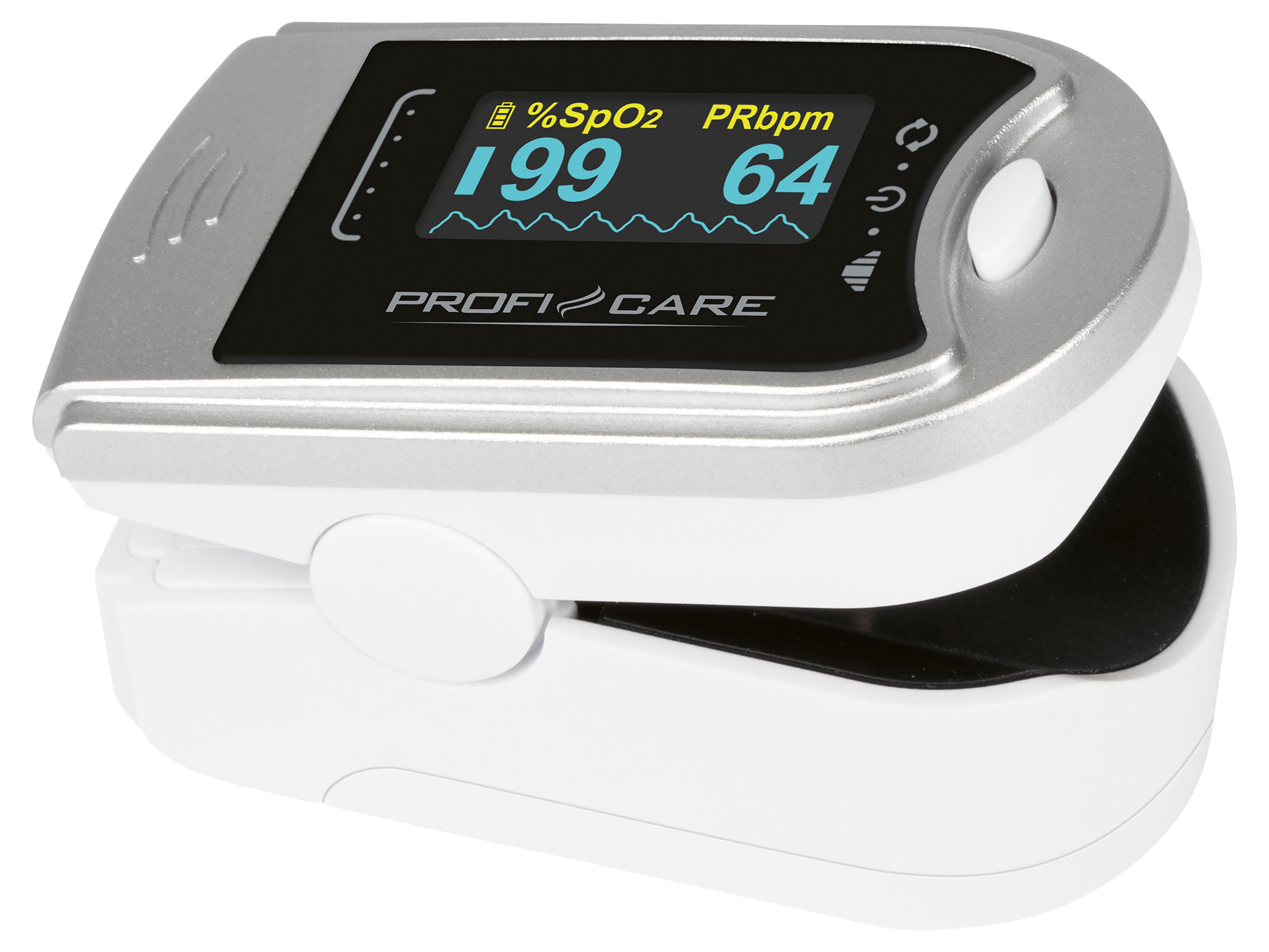 PROFICARE Pulsoximeter PC-PO 3104, 3 in 1, Blutsauerstoff-Messgerät