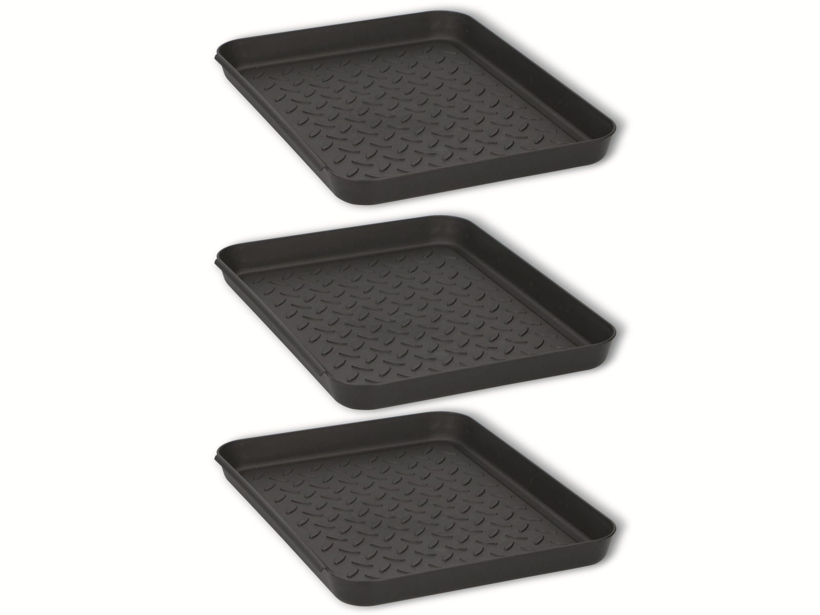 Allzwecktablett, 3 Stück, 35x27,5x3 cm, schwarz Allzwecktablett, 3 Stück, 35x27,5x3 cm, schwarz