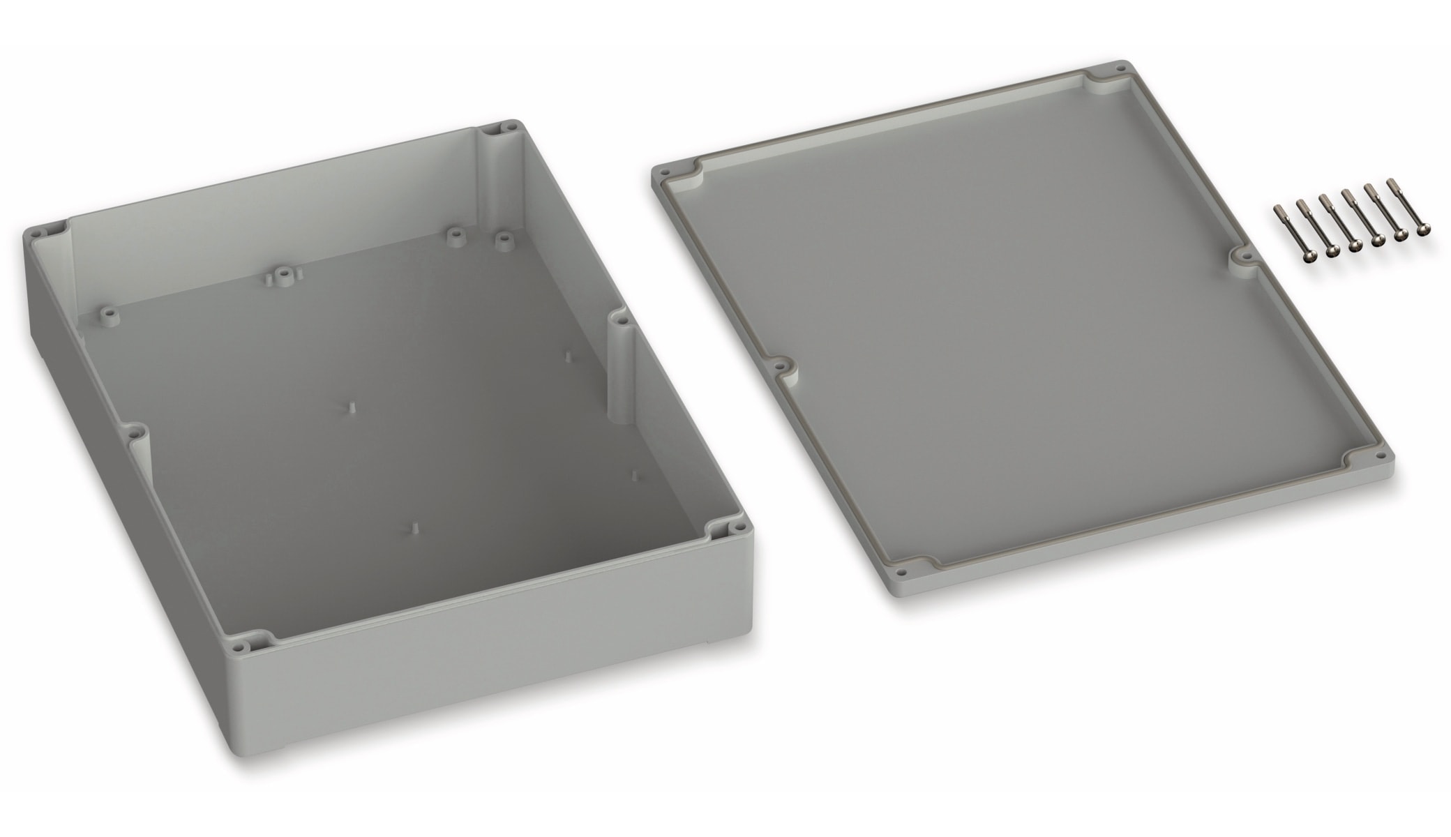 POLLIN, Polycarbonat Gehäuse, 300 x 230 x 85 mm, IP65, Lichtgrau POLLIN, Polycarbonat Gehäuse, 300 x 230 x 85 mm, IP65, Lichtgrau