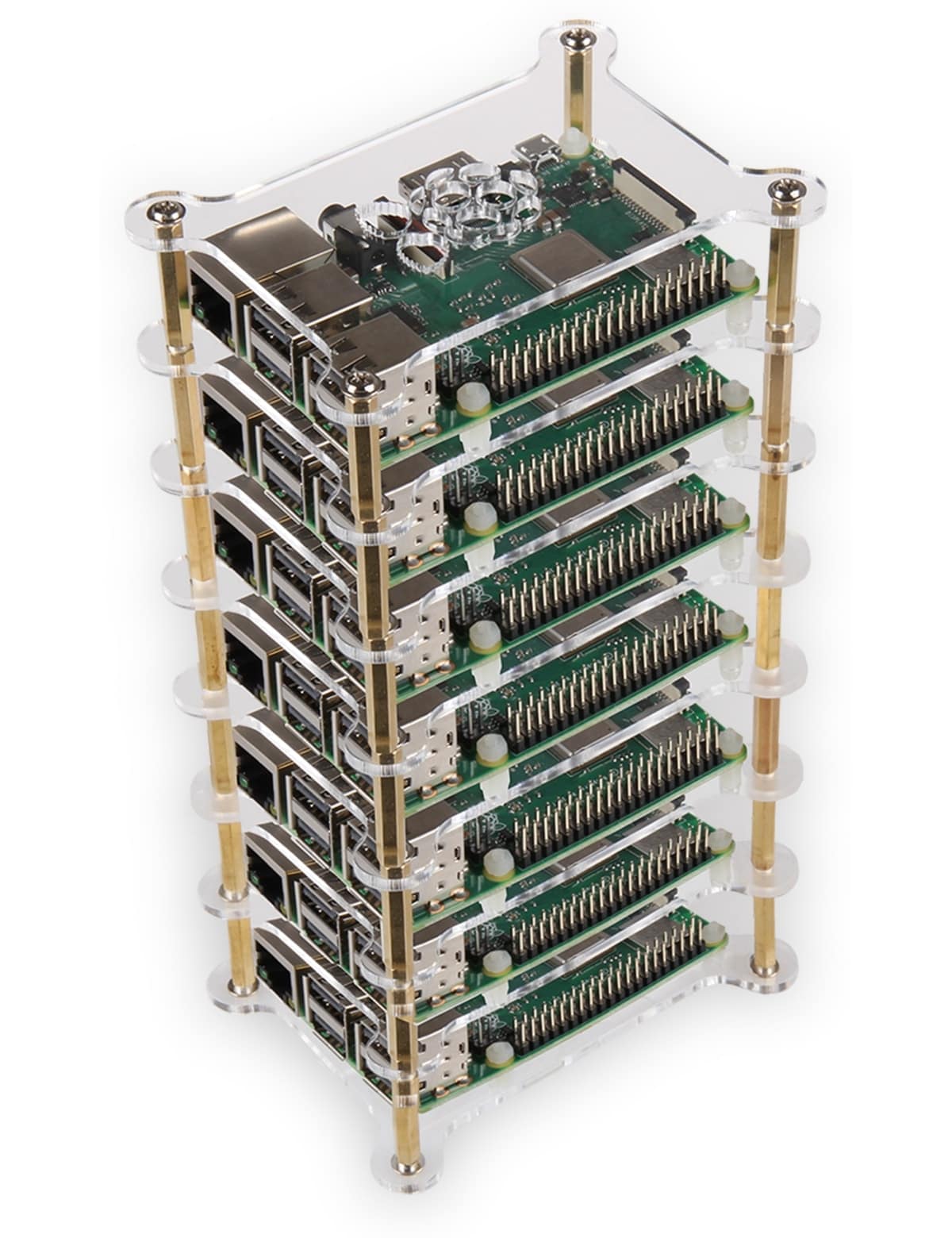 JOY-IT Tower Gehäuse für 7 RPi 3B/3B+