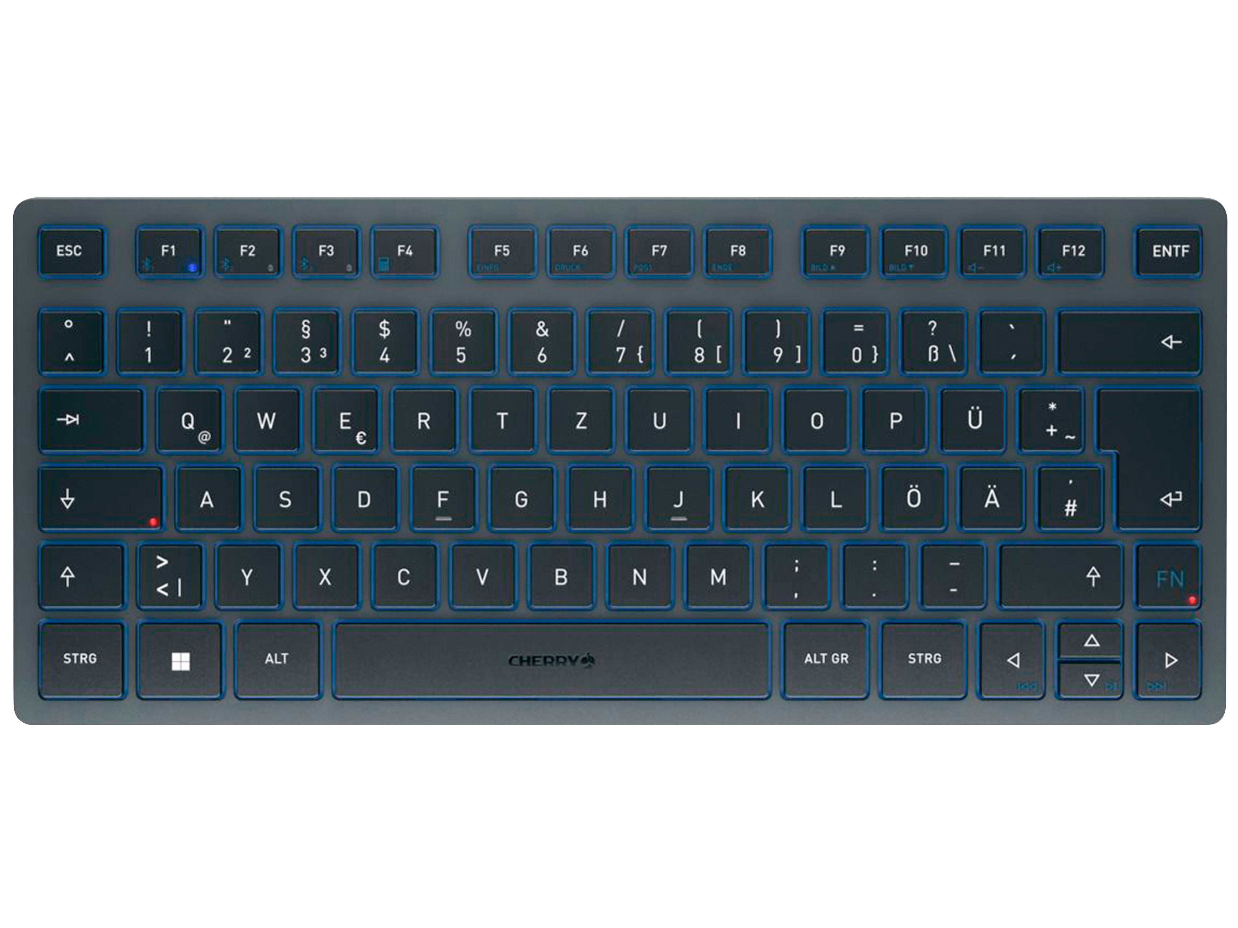 CHERRY Tastatur KW 7100 Mini BT slate blue