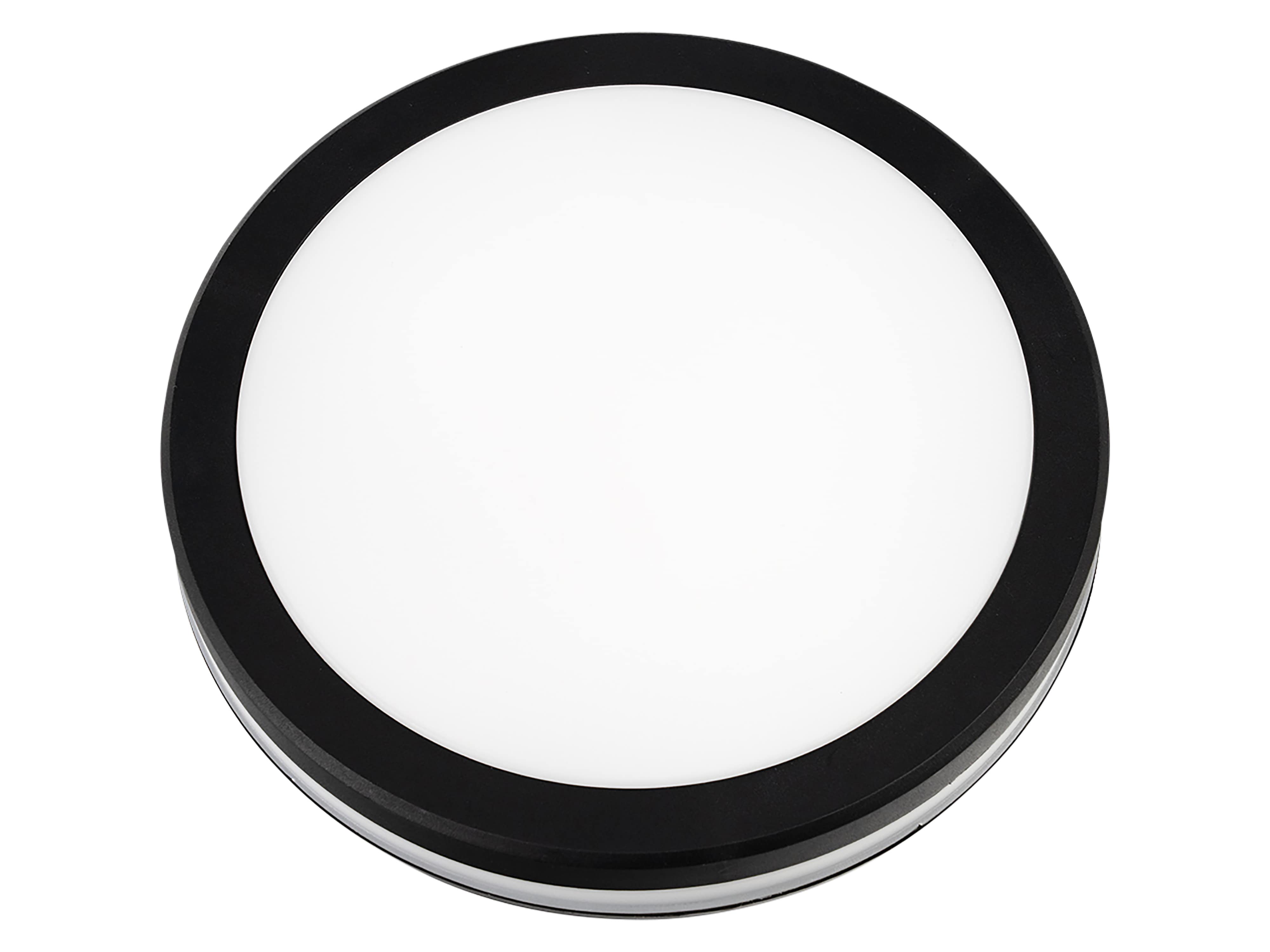 LUXULA LED-Deckenleuchte, 20W, EEK: F, 2000lm, CCT, IP65, schwarz/weiß