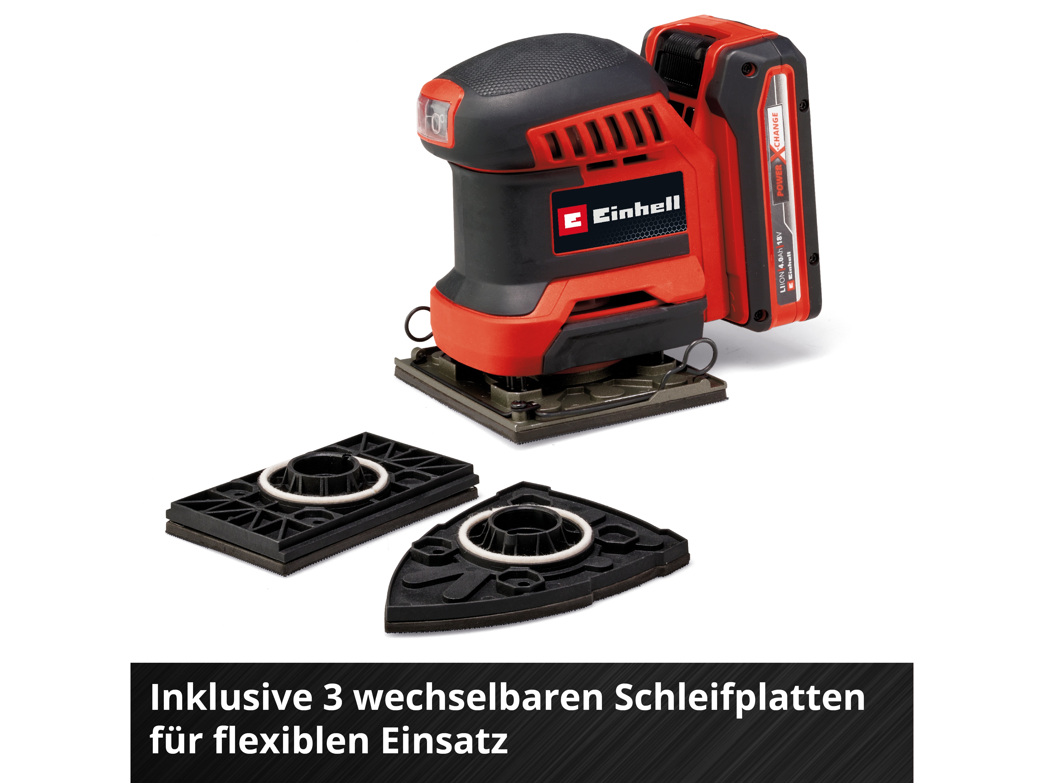 EINHELL Akku-Faustschleifer TE-OS 18/113 3X Li, Solo EINHELL Akku-Faustschleifer TE-OS 18/113 3X Li, Solo