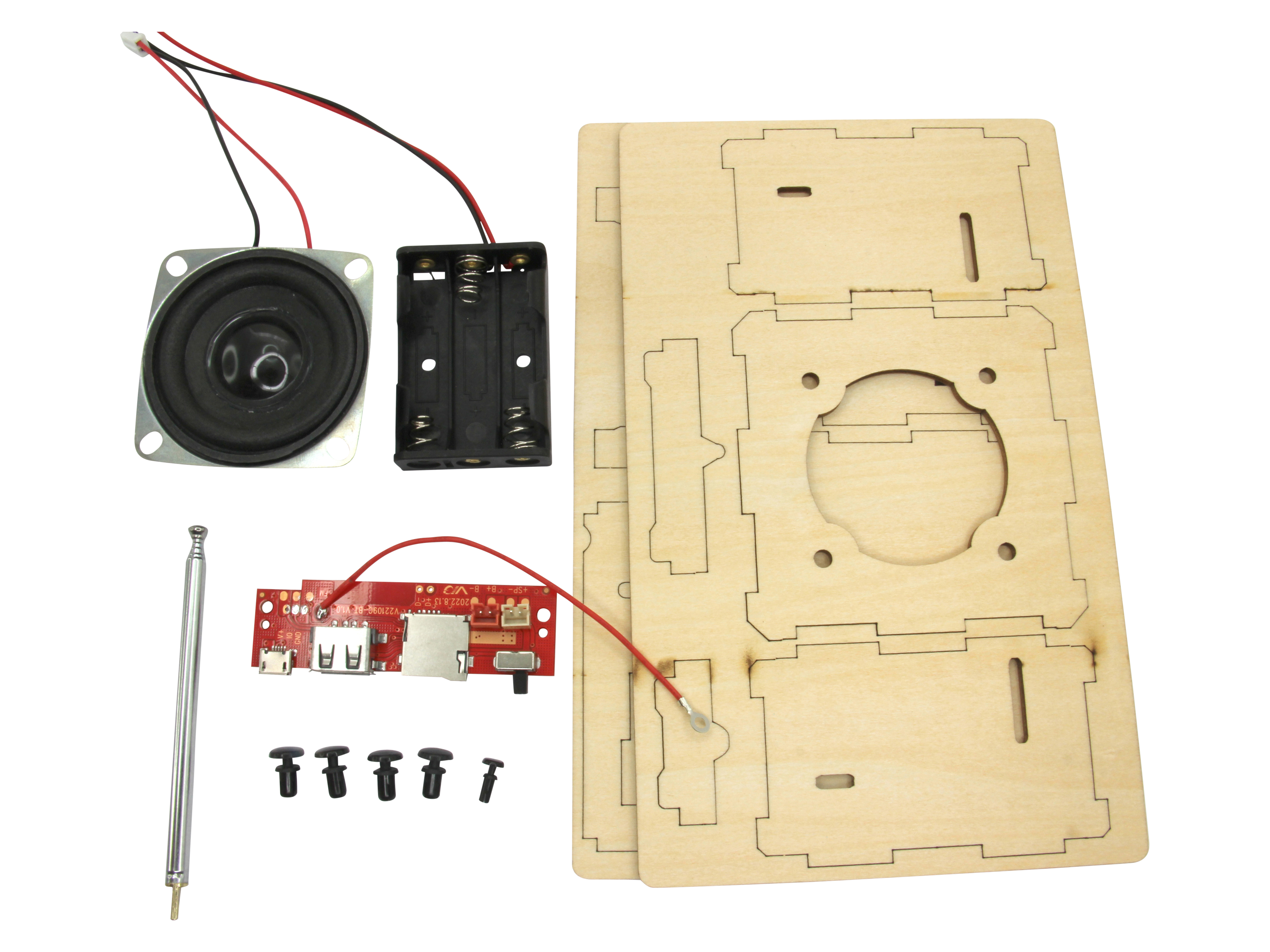 3D Holz Bausatz BT-Lautsprecher mit FM Radio SOL-EXPERT