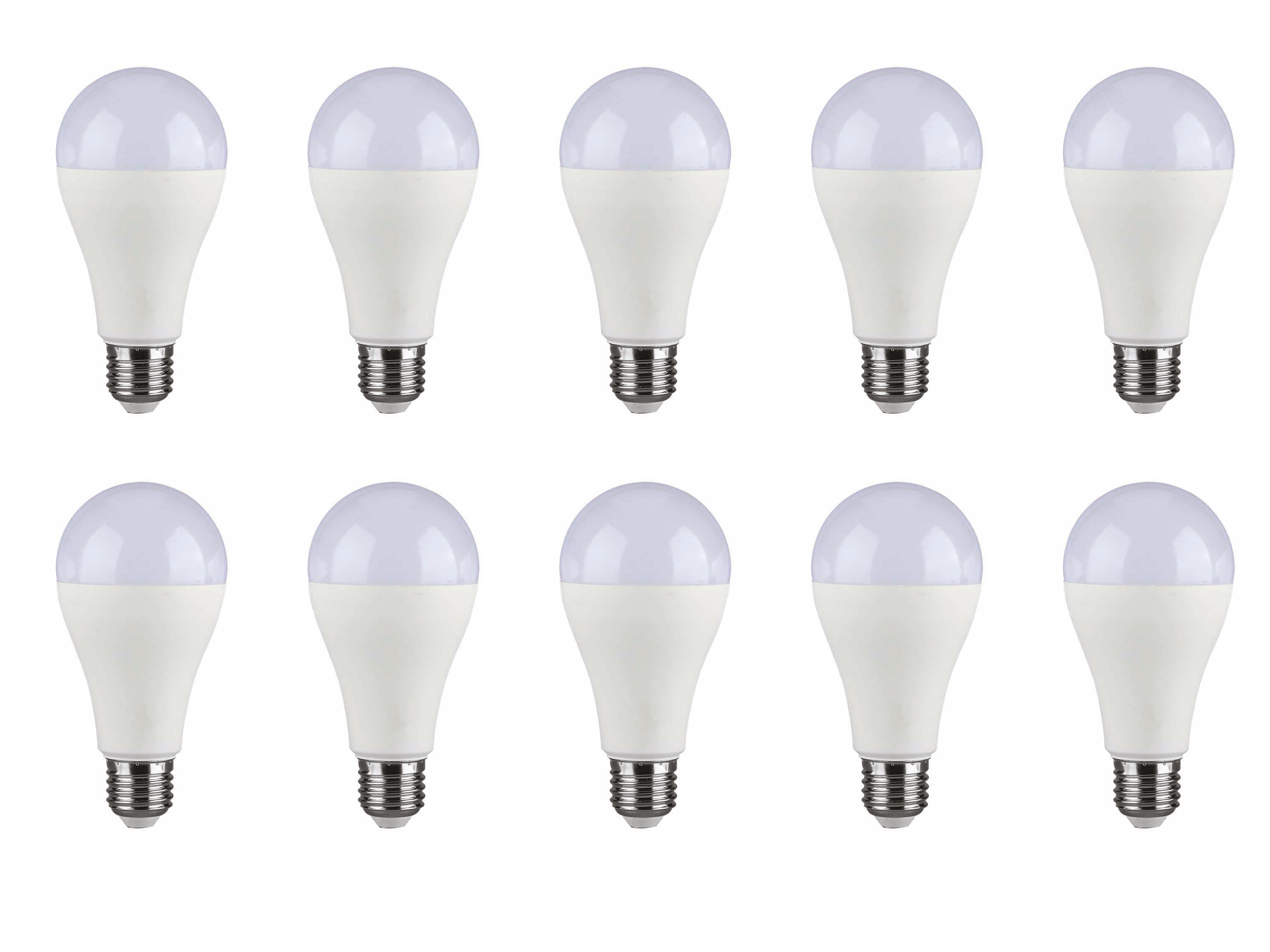 V-TAC LED-Lampe, Tropfenform, E27, EEK: F, 15W, 1521lm, 4000K, 10 Stück
