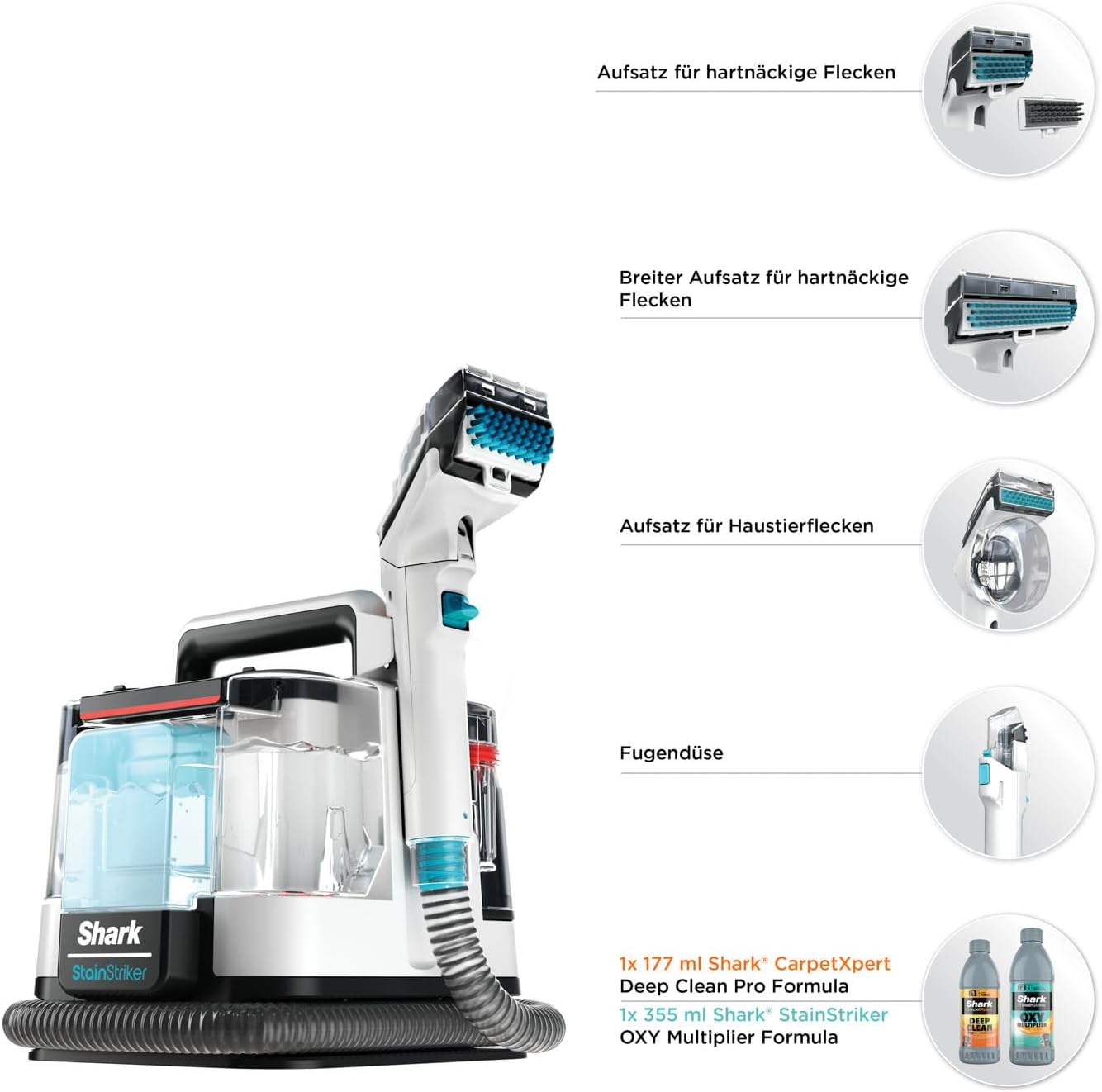 SHARK Flecken- und Polsterreiniger, StainStriker, PX200EUT, 450 W