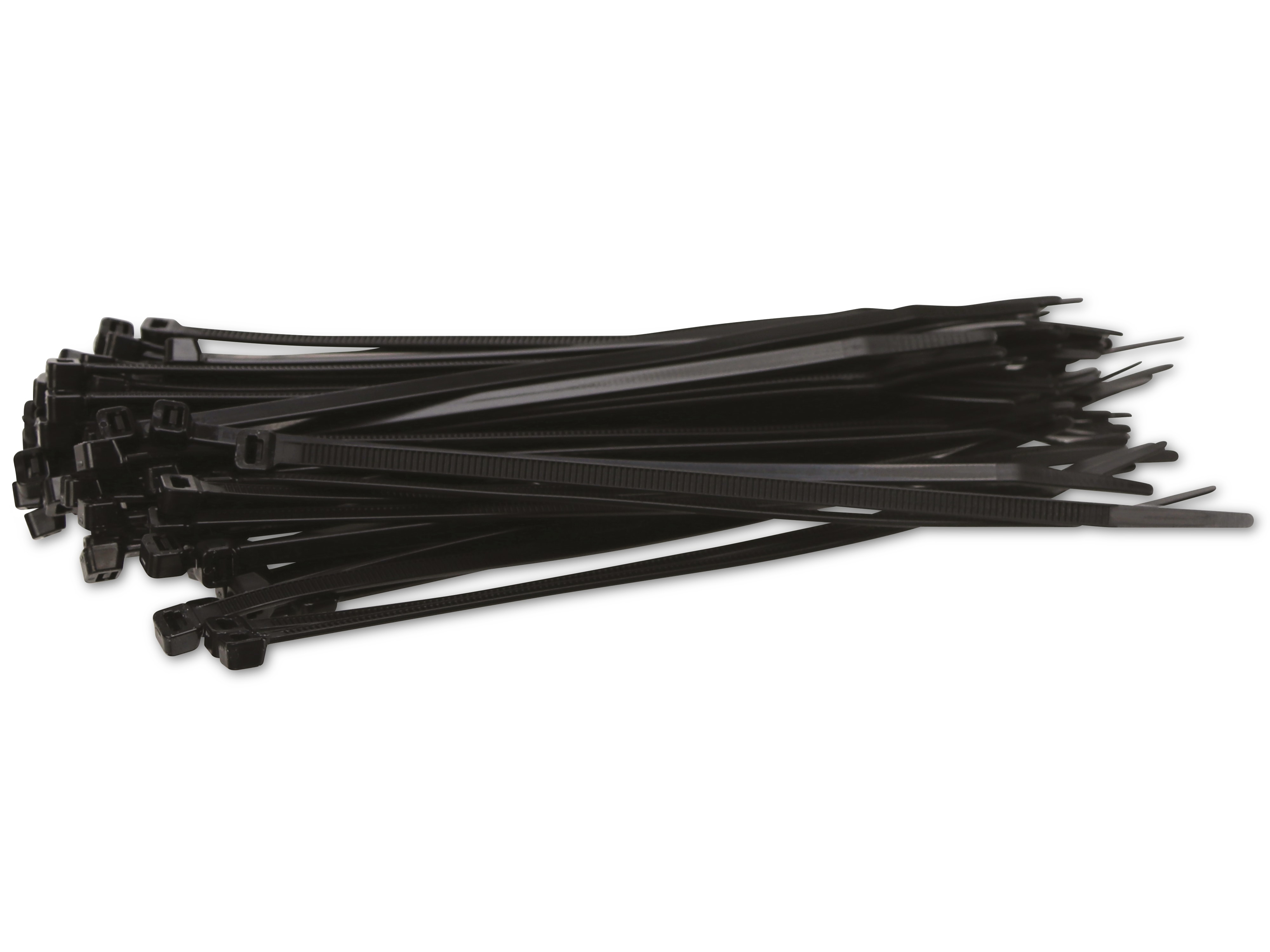 KSS Kabelbinder-Sortiment Polyamid 6.6, schwarz, 190x4,8, UV-beständig, 100 Stück