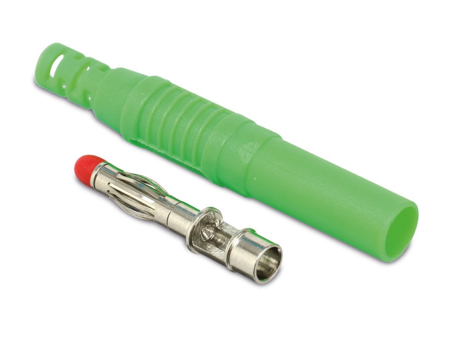 4 mm Labor-Sicherheitsstecker, CAT II, grün