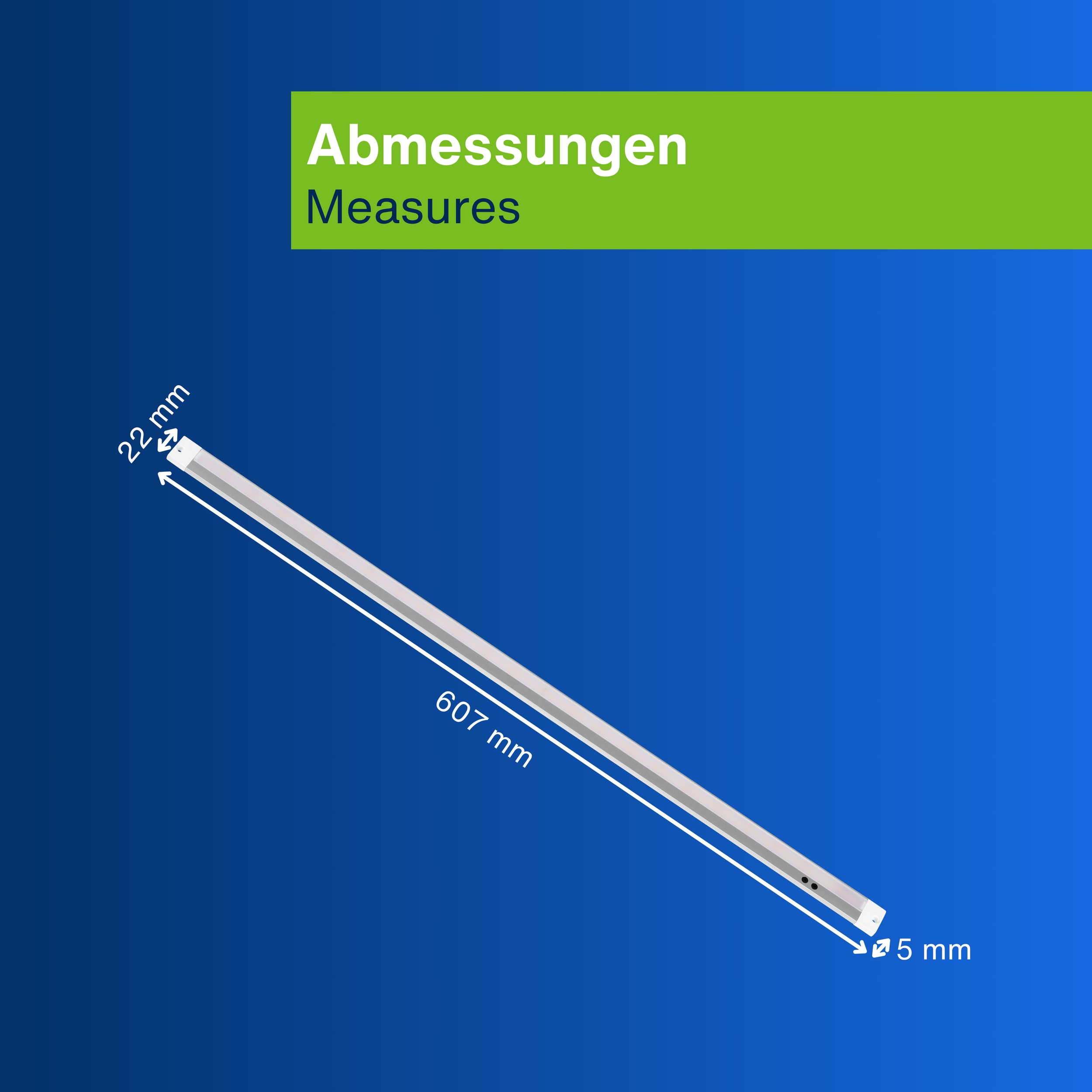 REV LED-Unterbauleuchte Mini Slim, 6W, 3000K, 420lm, warmweiß, IP20, 60 cm