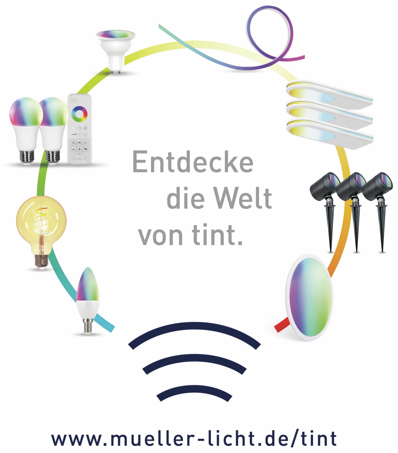 TINT LED-Lampe MüLLER LICHT E27, 15 W, 1520 lm, EEK F, Globe, RGB TINT LED-Lampe MüLLER LICHT E27, 15 W, 1520 lm, EEK F, Globe, RGB