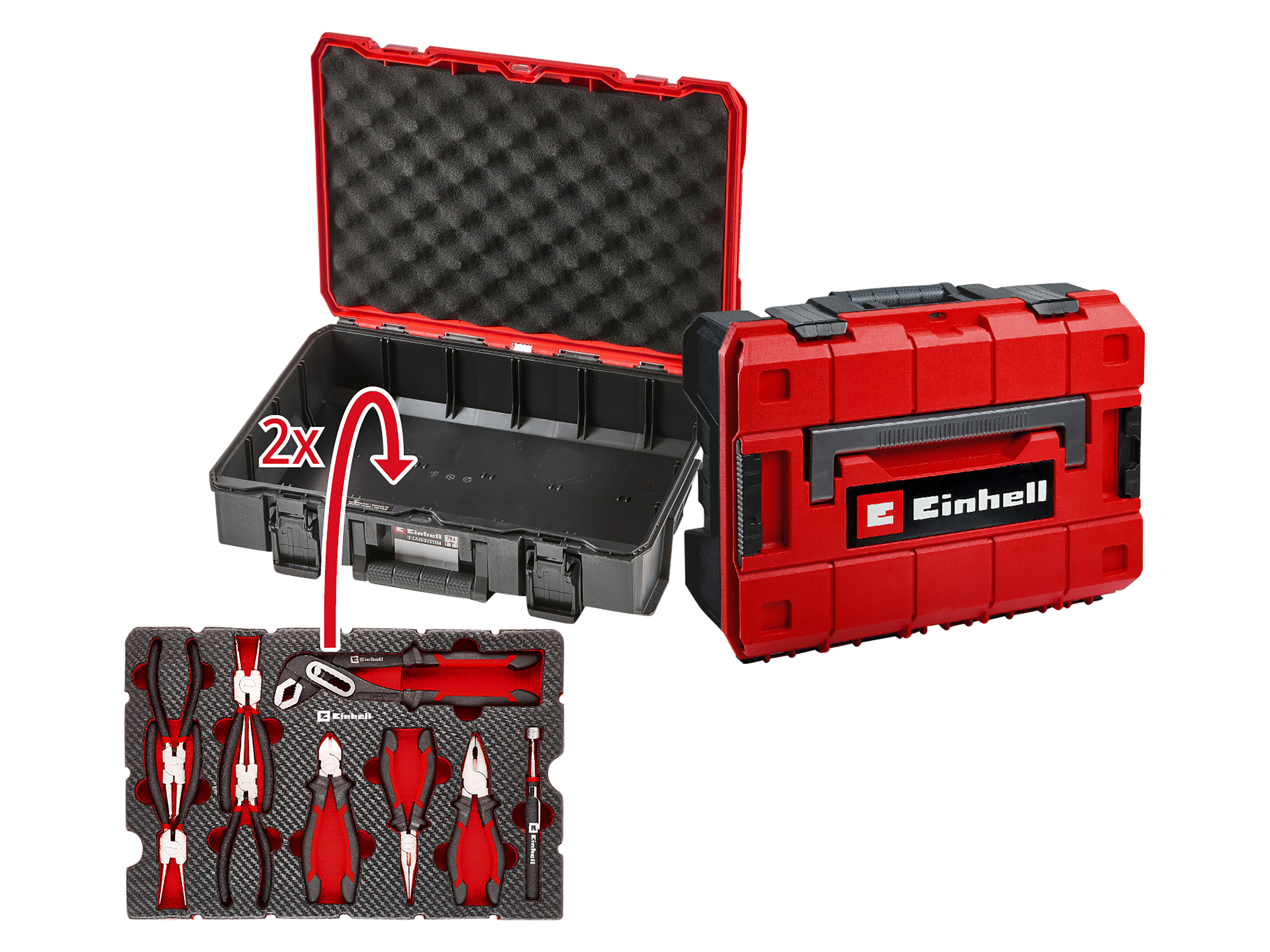 EINHELL E-Case-Einleger Zangen, 370522, 9-teilig EINHELL E-Case-Einleger Zangen, 370522, 9-teilig