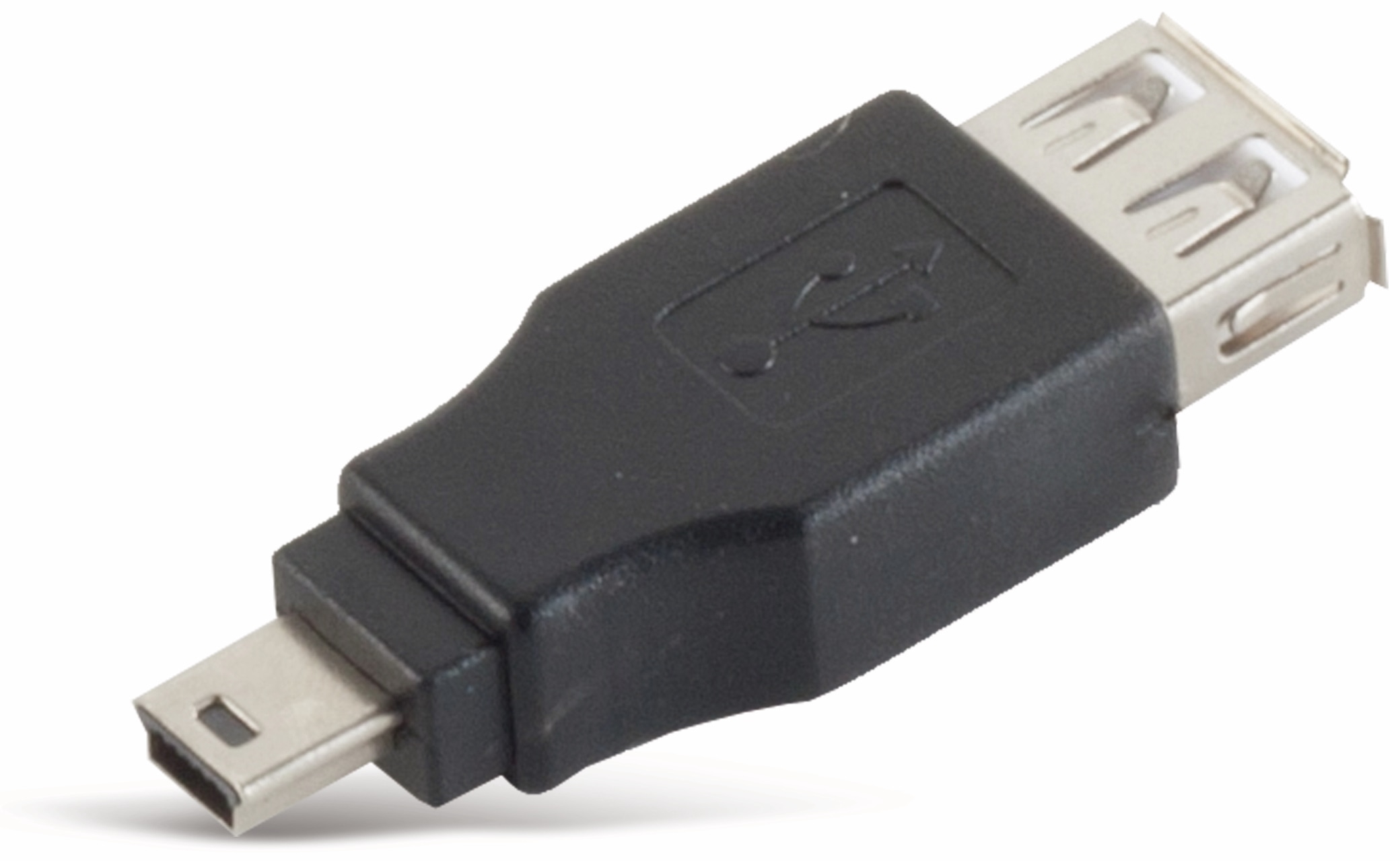 S-IMPULS USB2.0-Adapter, USB-A Kupplung/Mini-USB B 5-pin Stecker S-IMPULS USB2.0-Adapter, USB-A Kupplung/Mini-USB B 5-pin Stecker