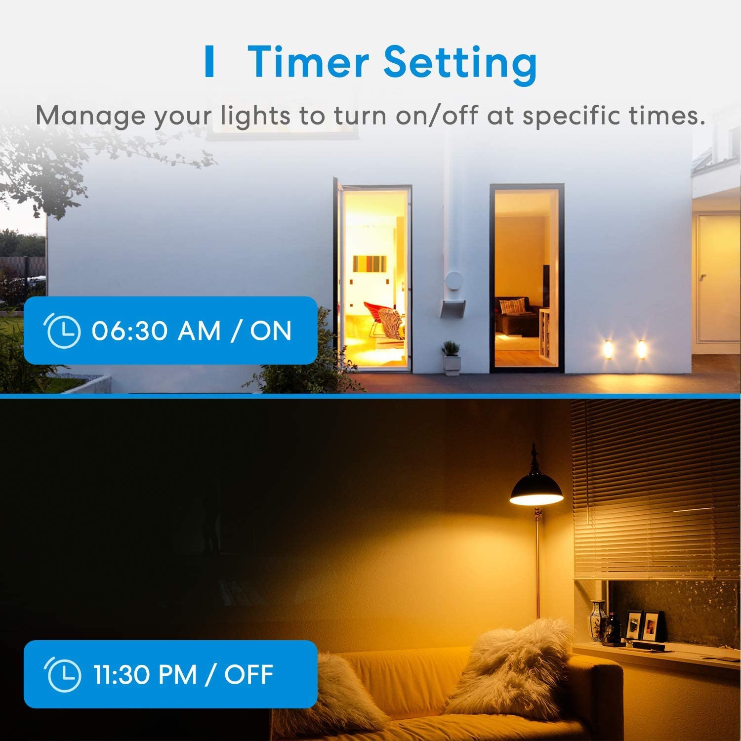 MEROSS WLAN LED-Lampe, MSL100HK, 2 Stück
