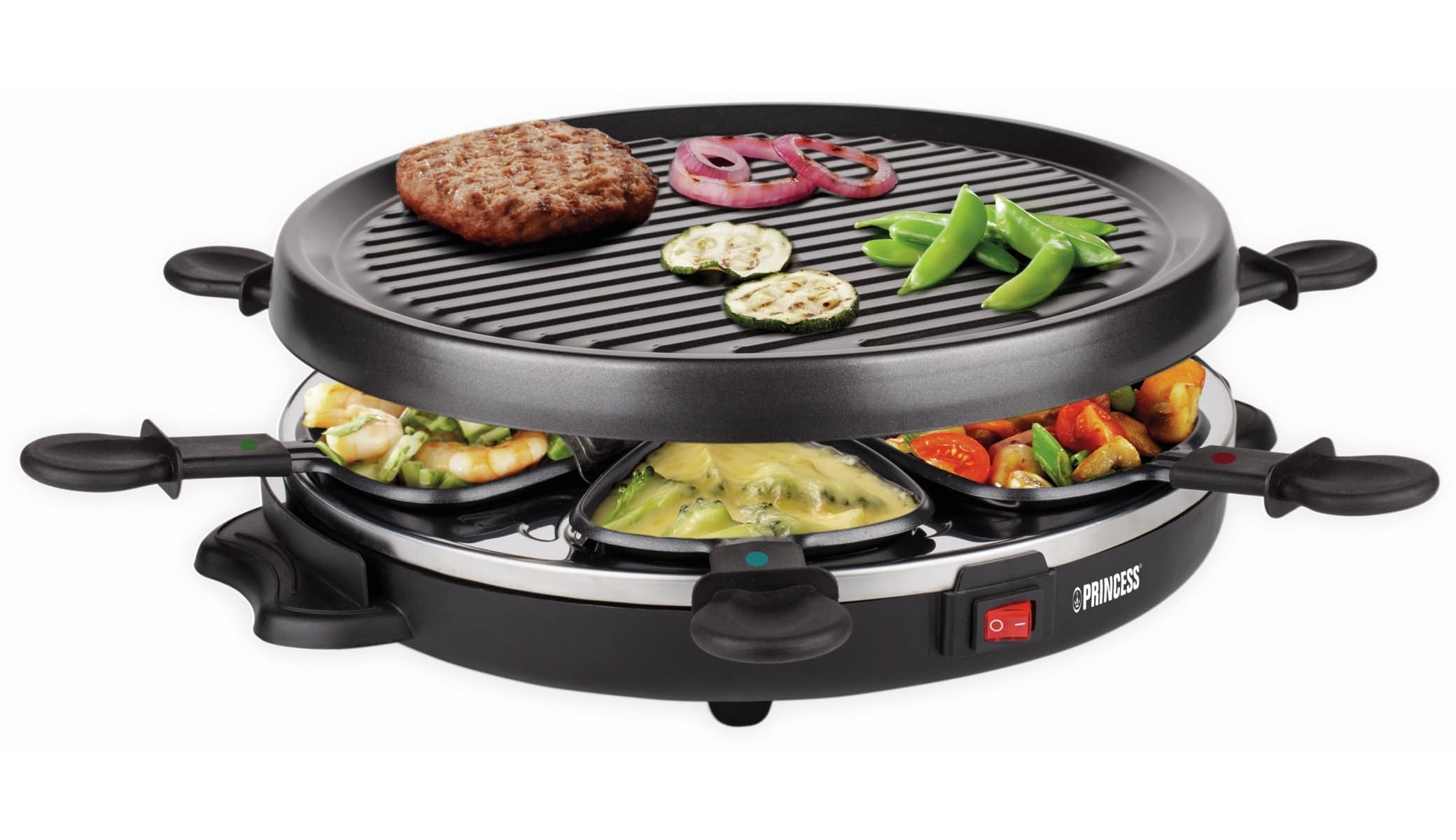 PRINCESS Raclette-Grill 162725, 800 W, 6 Personen