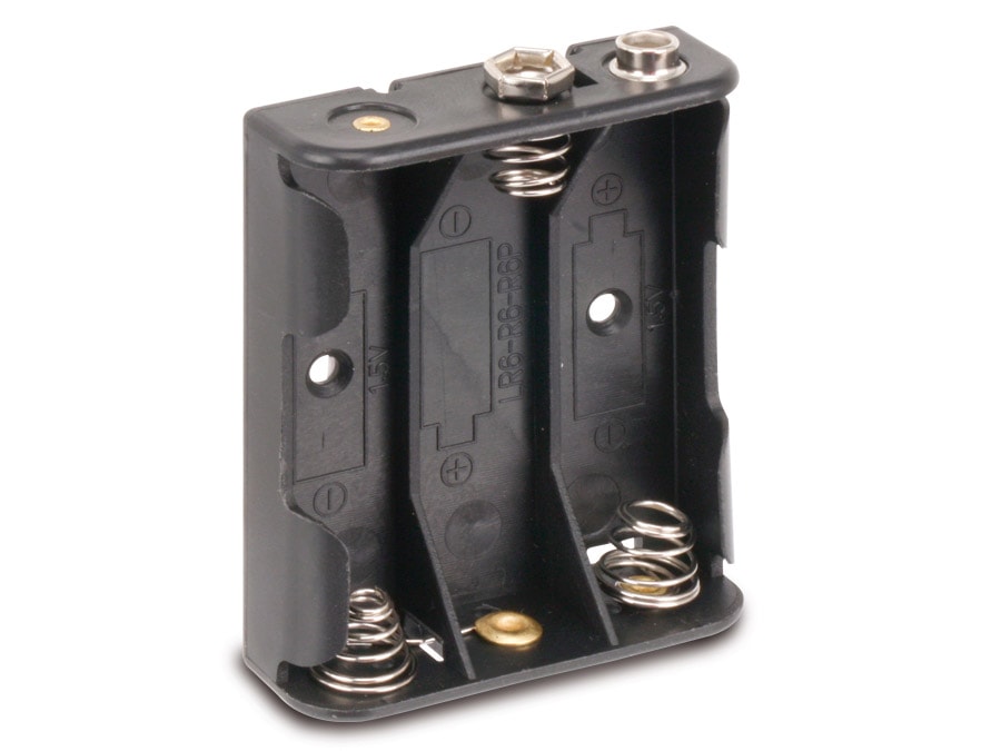 Batteriehalter, 3x Mignon, Clipanschluss