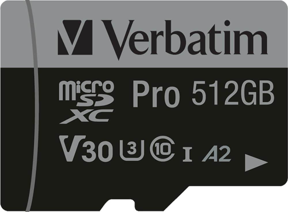 VERBATIM MicroSD-Card Pro, U3, 4K, 512GB VERBATIM MicroSD-Card Pro, U3, 4K, 512GB