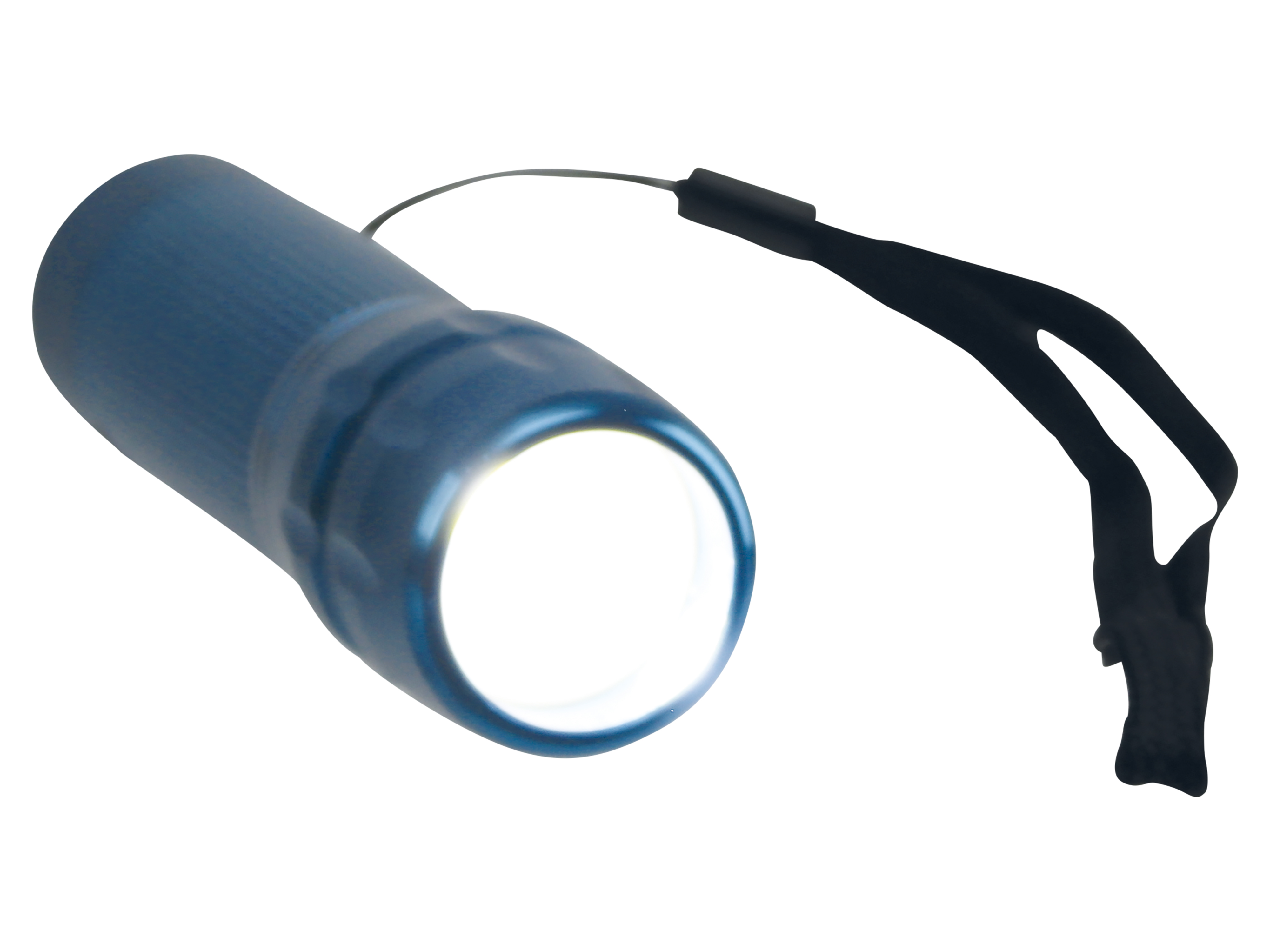 LED-Taschenlampe, Alu, 5 W OSRAM LED, blau, 4xMicro