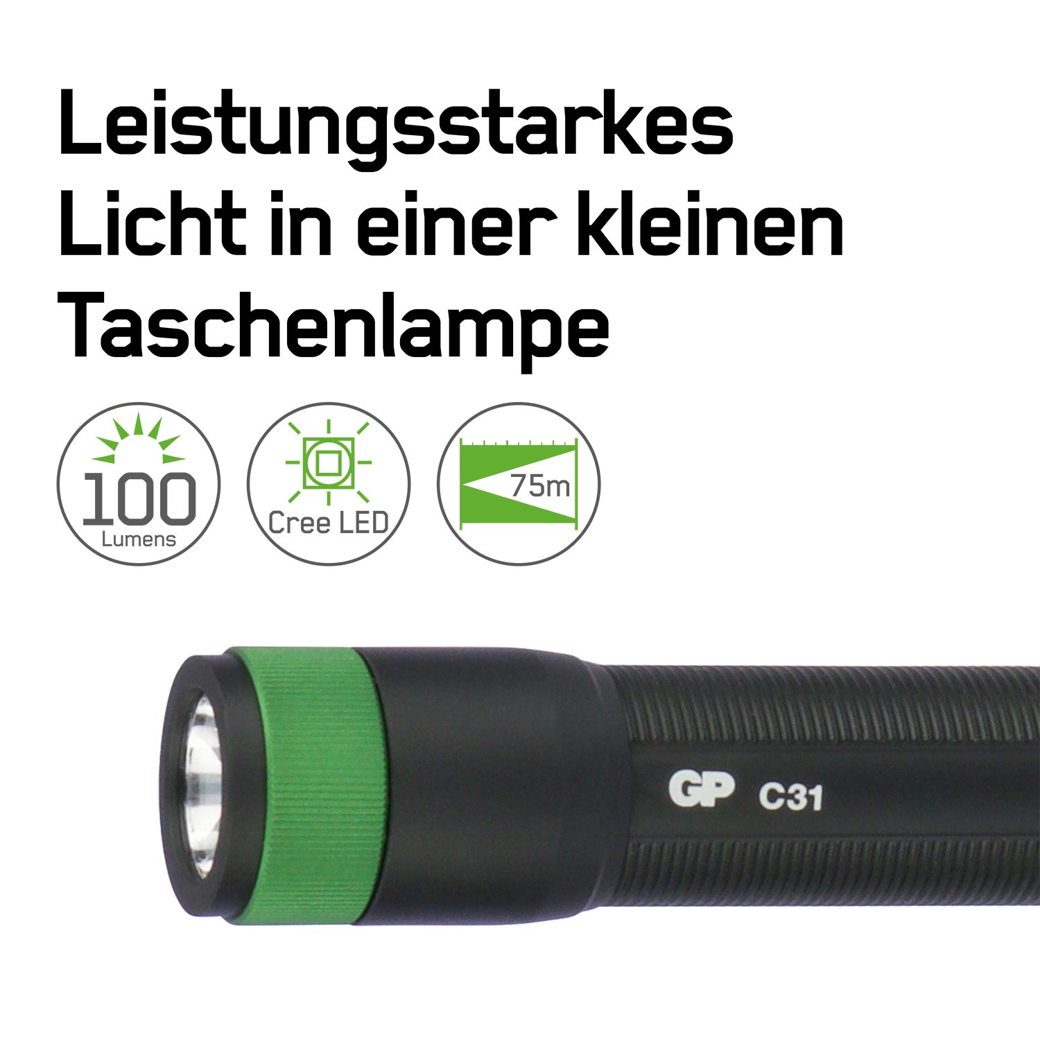 GP LED-Taschenlampe Discovery Flashlight C31X, 100 lm