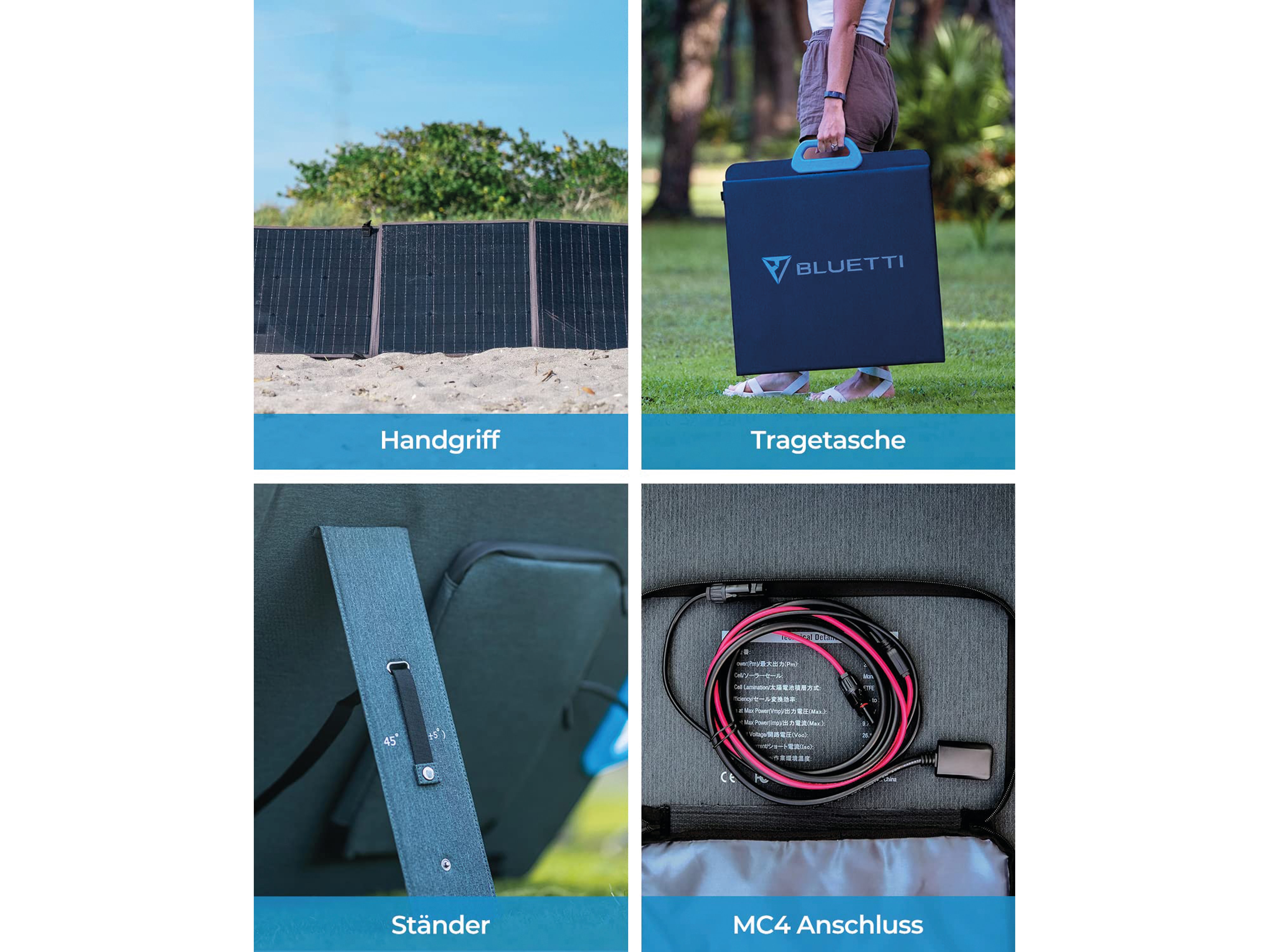 BLUETTI Powerstation-Set AC200P + 3x 200 W Solarmodul BLUETTI Powerstation-Set AC200P + 3x 200 W Solarmodul
